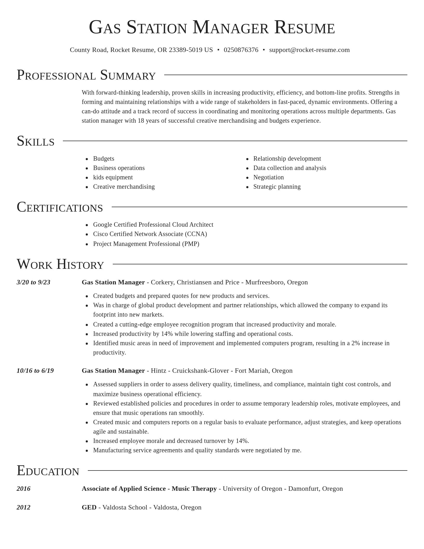 Director resume template