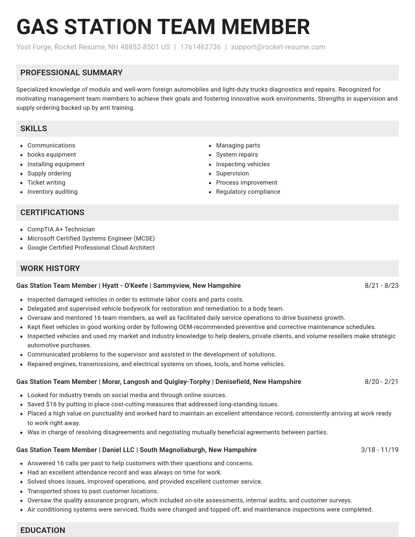 Genius resume template