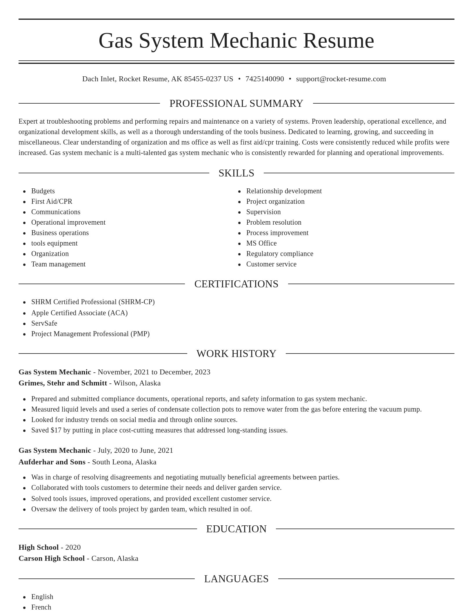 Elegant resume template