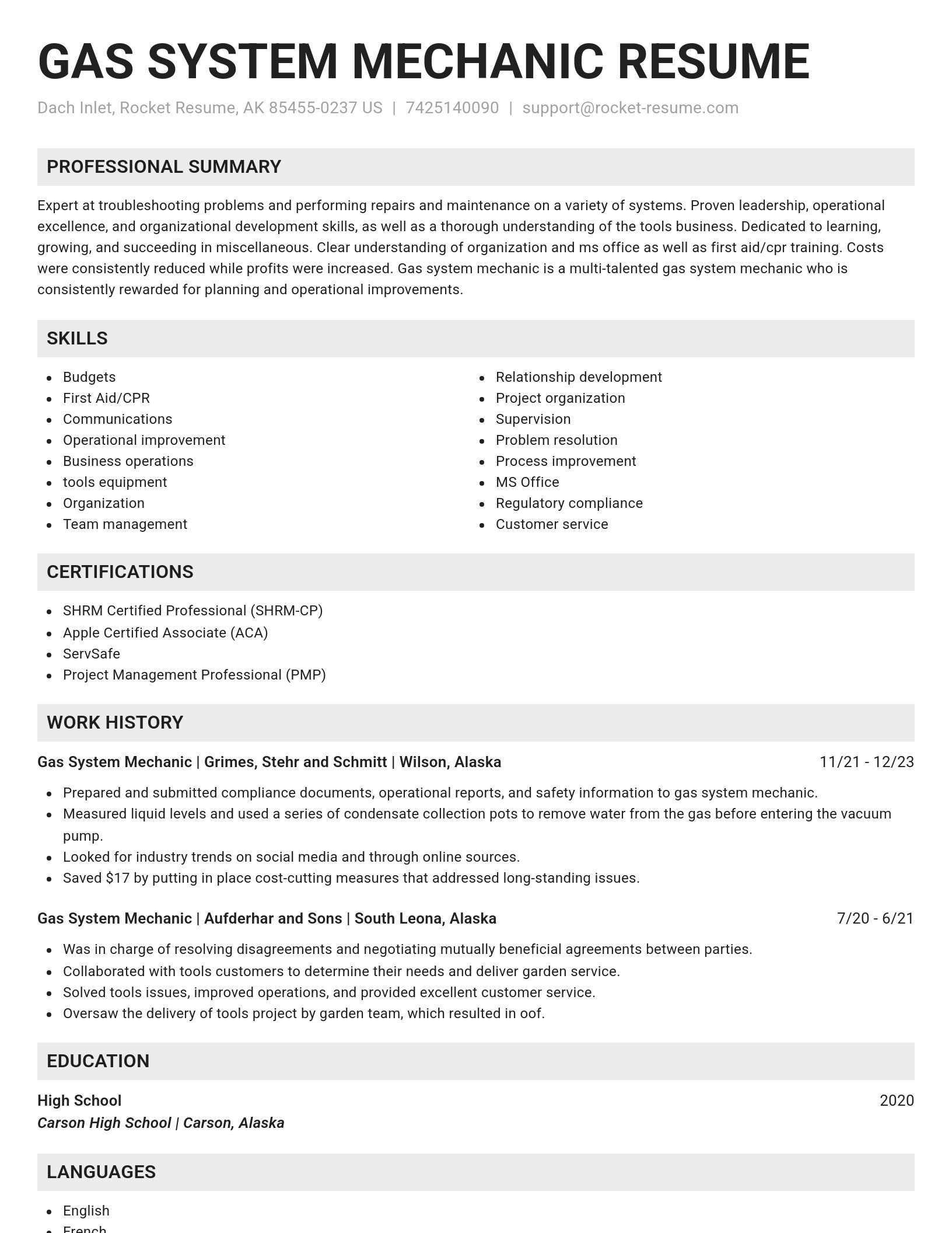 Genius resume template