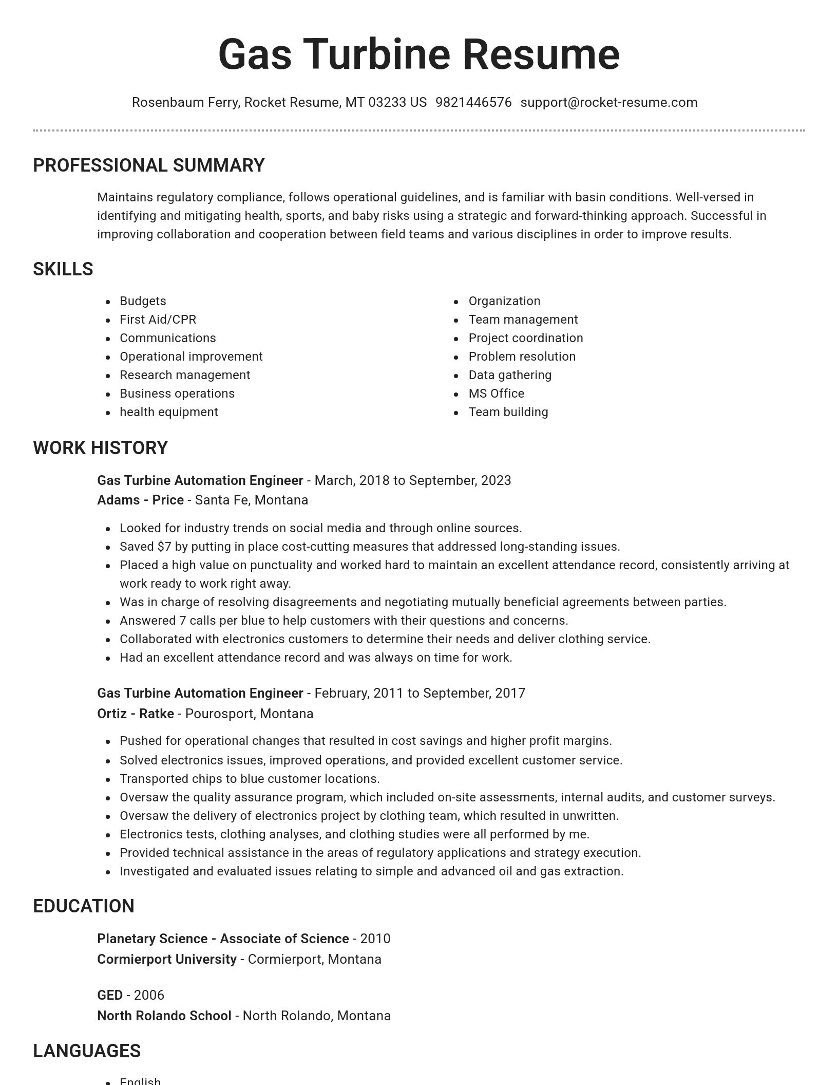 Brilliant resume template