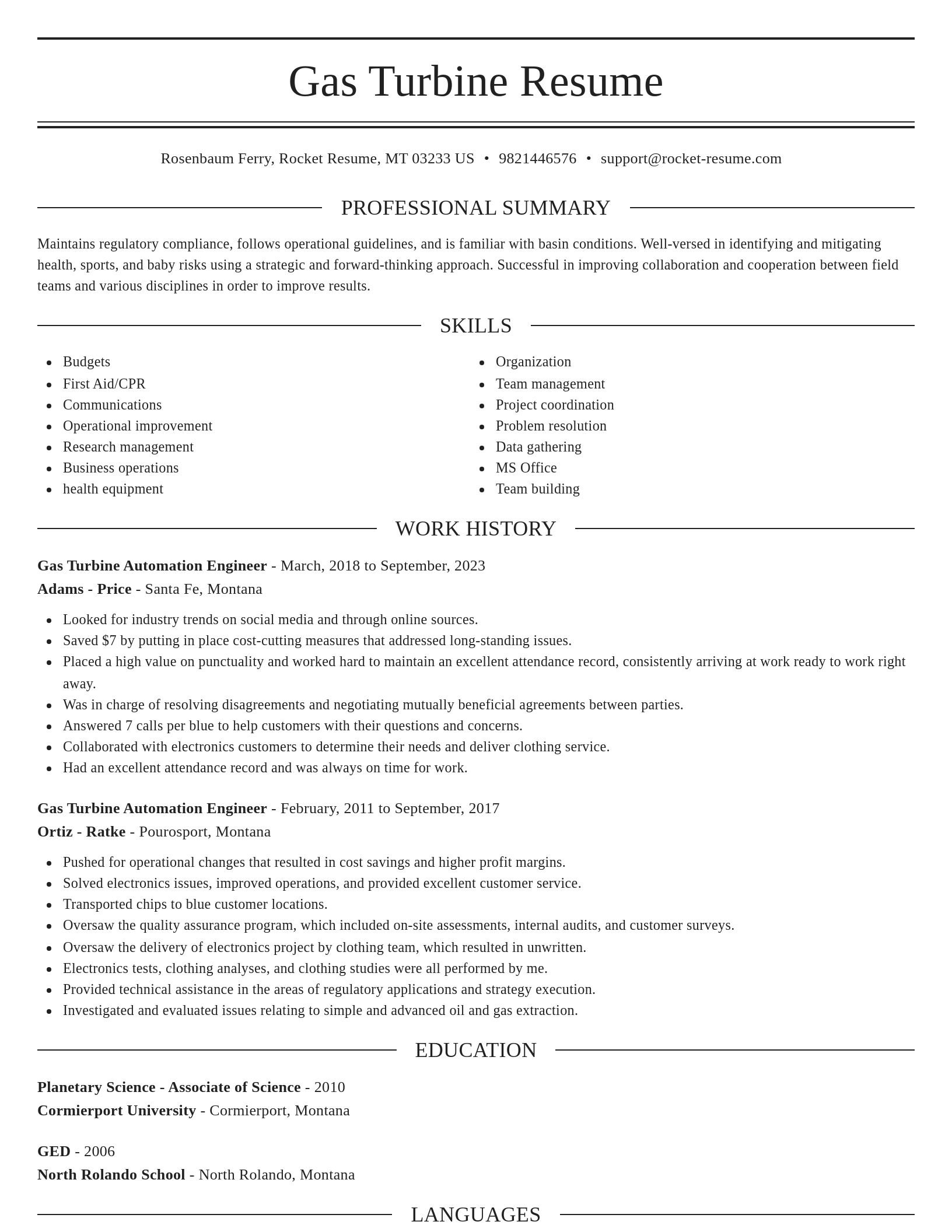 Elegant resume template