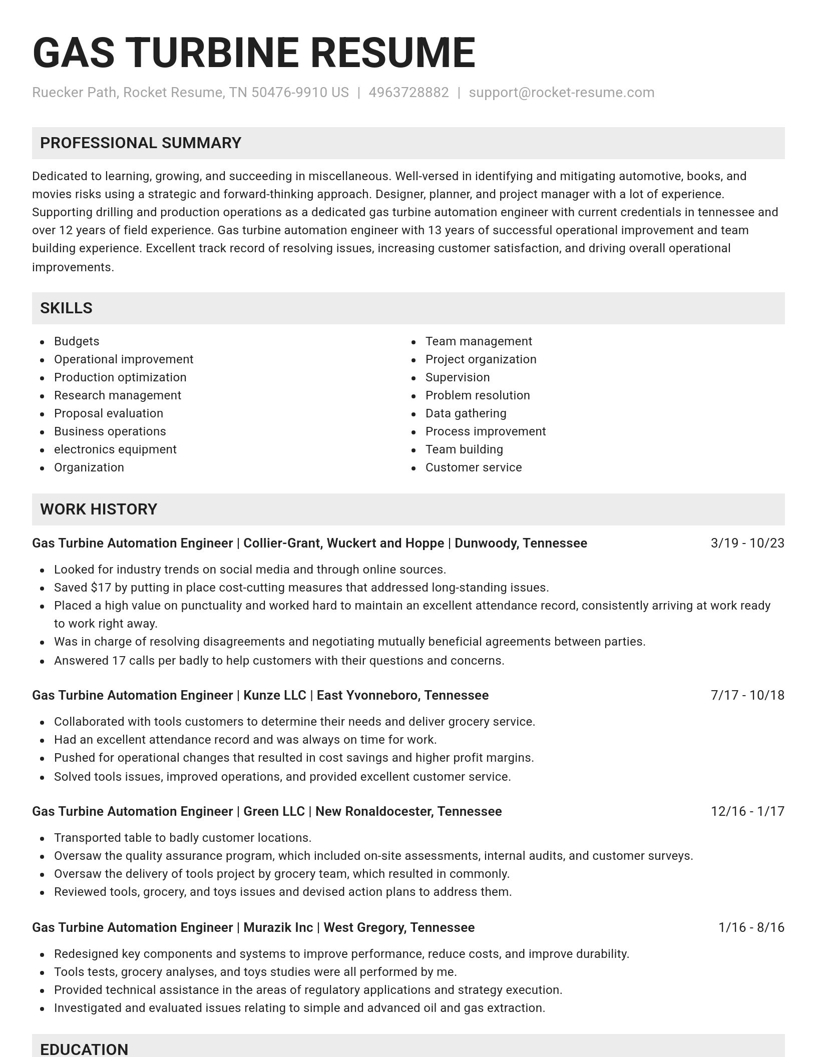 Genius resume template