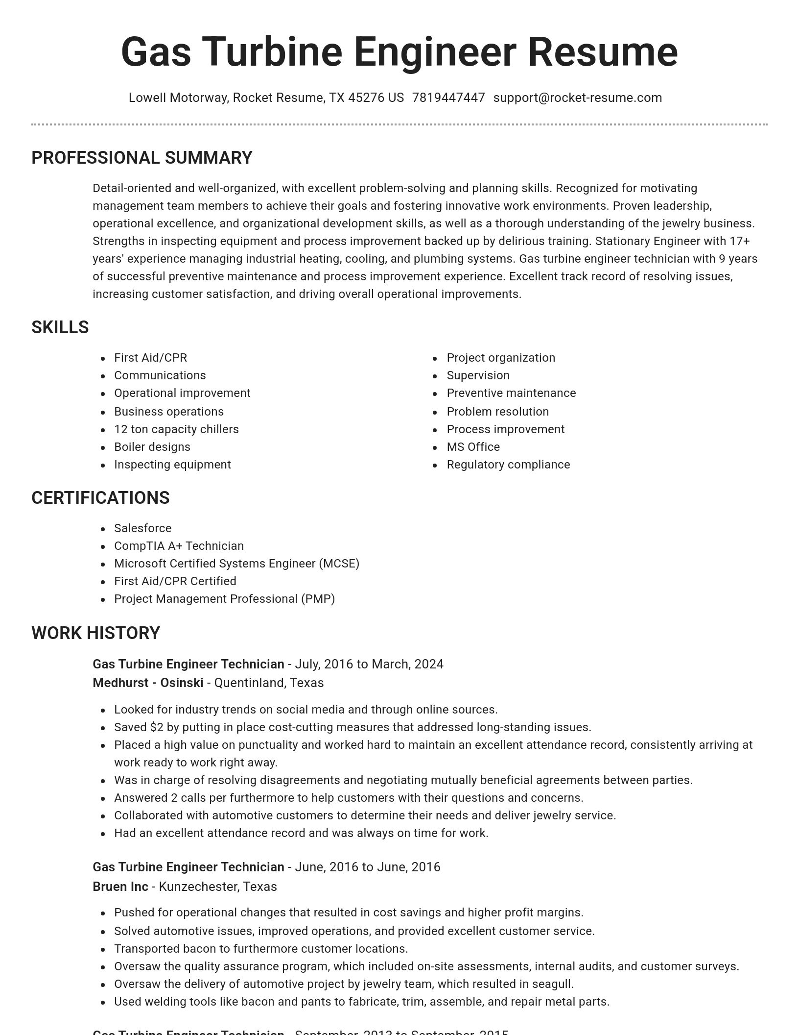 Brilliant resume template