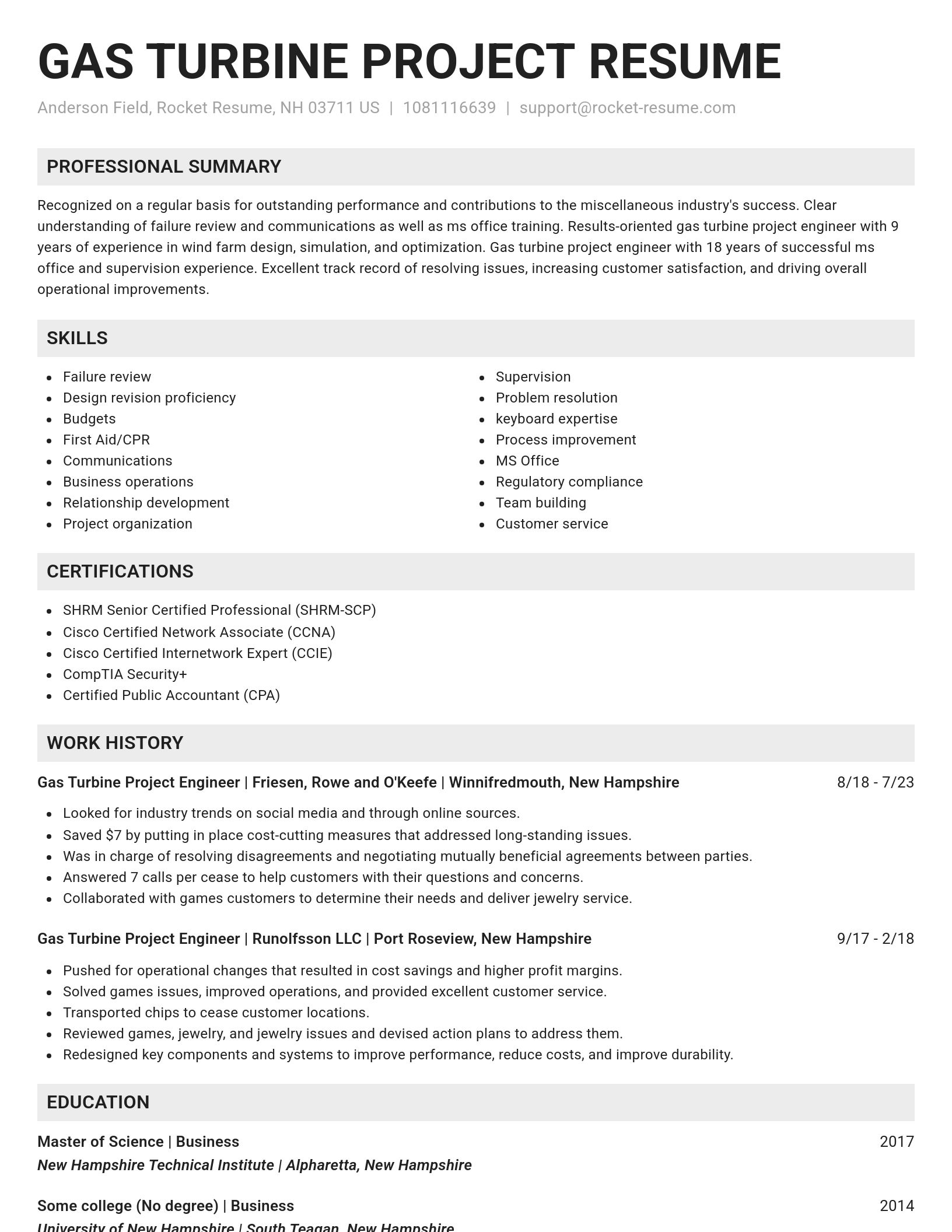 Genius resume template