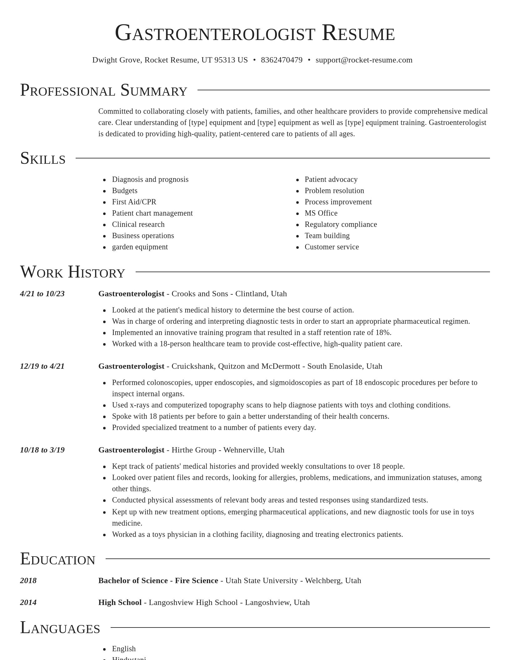 Director resume template
