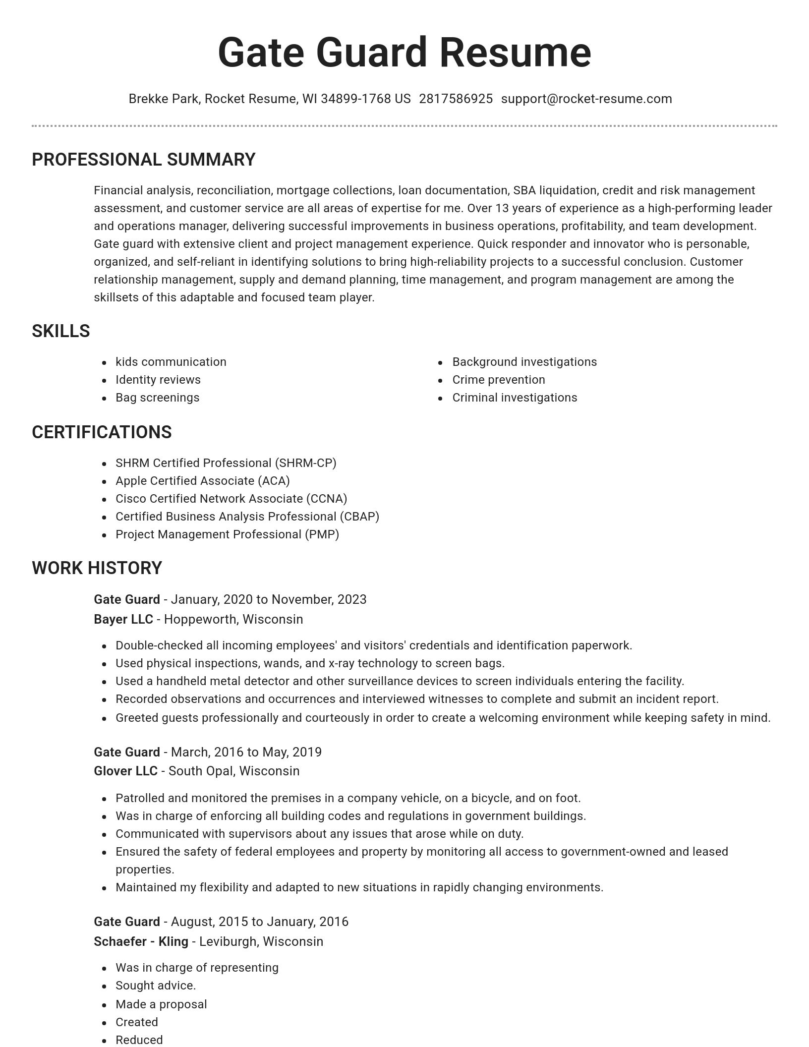 Brilliant resume template