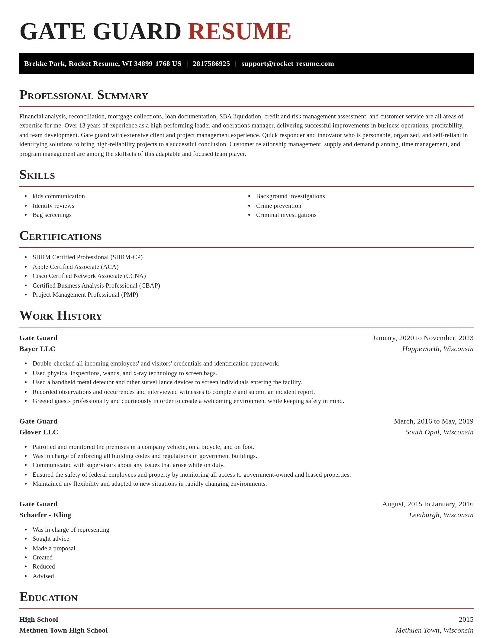 Exquisite resume template