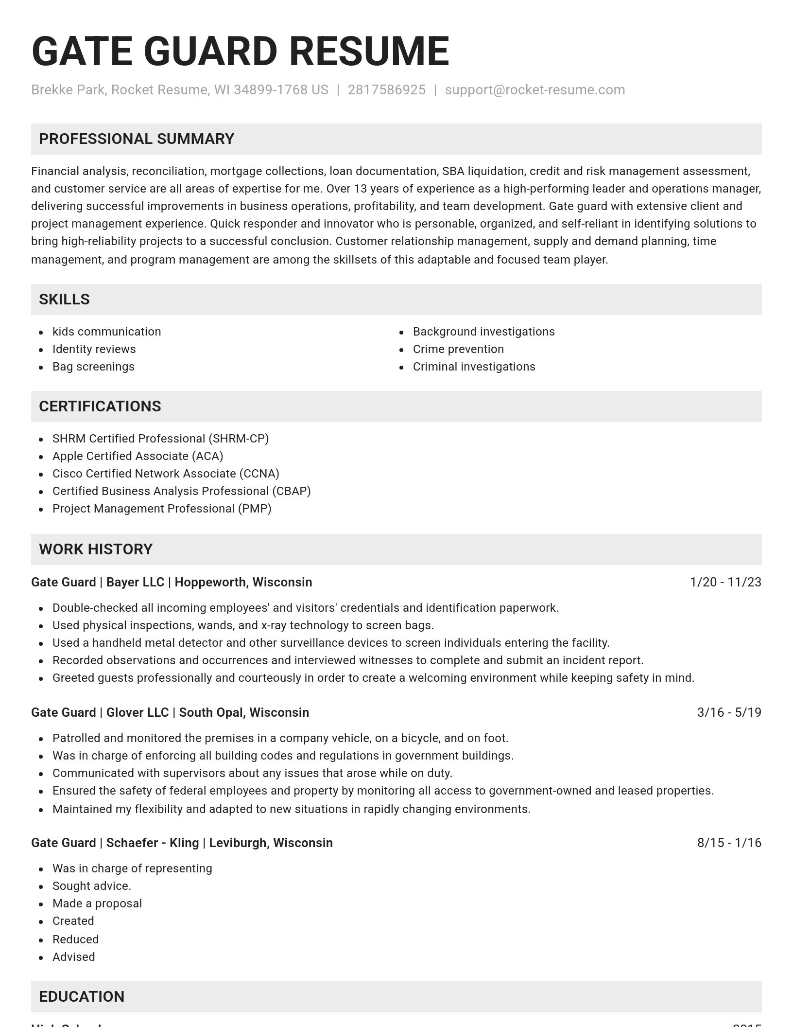 Genius resume template