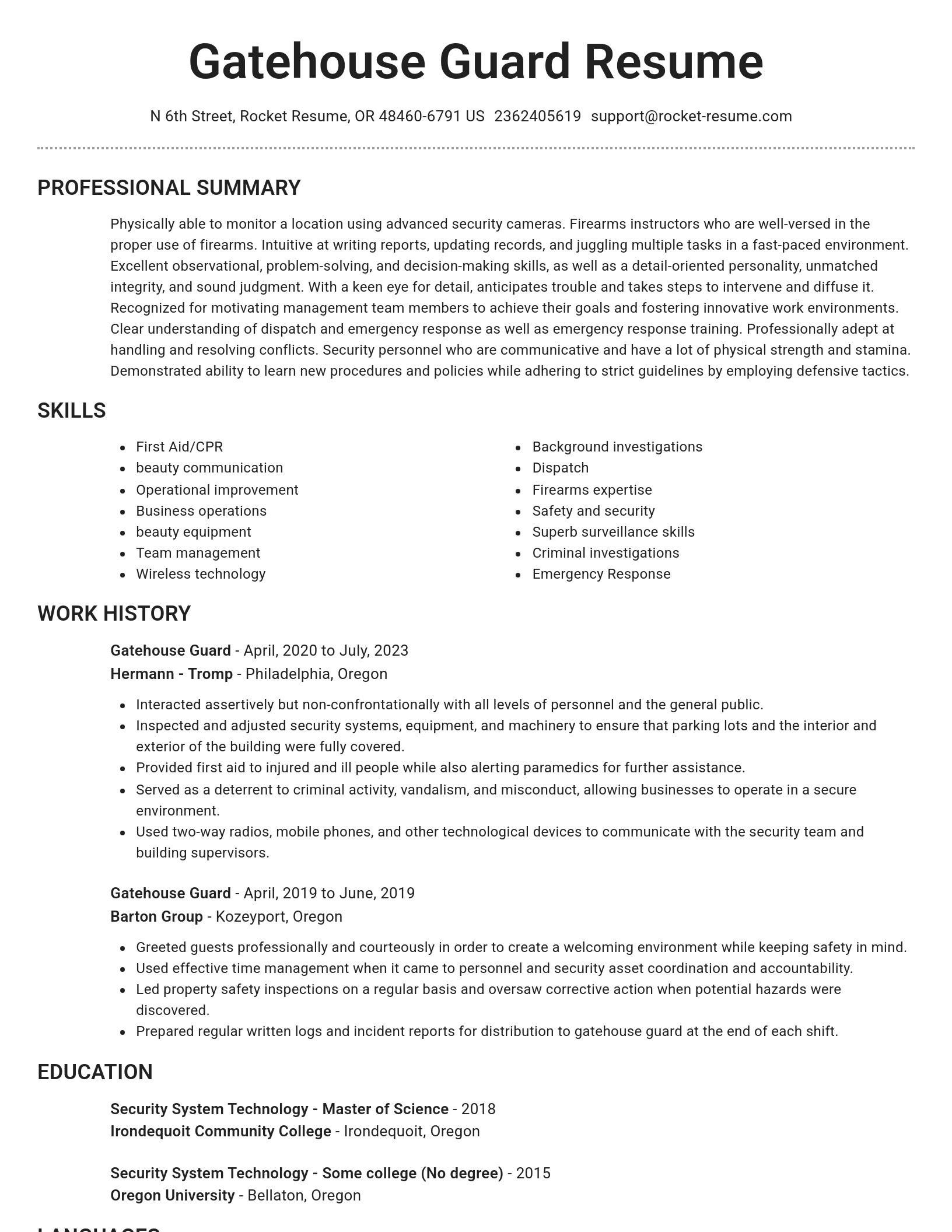 Brilliant resume template