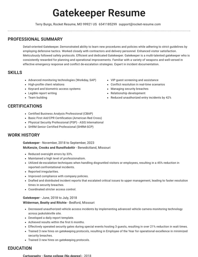 Brilliant resume template