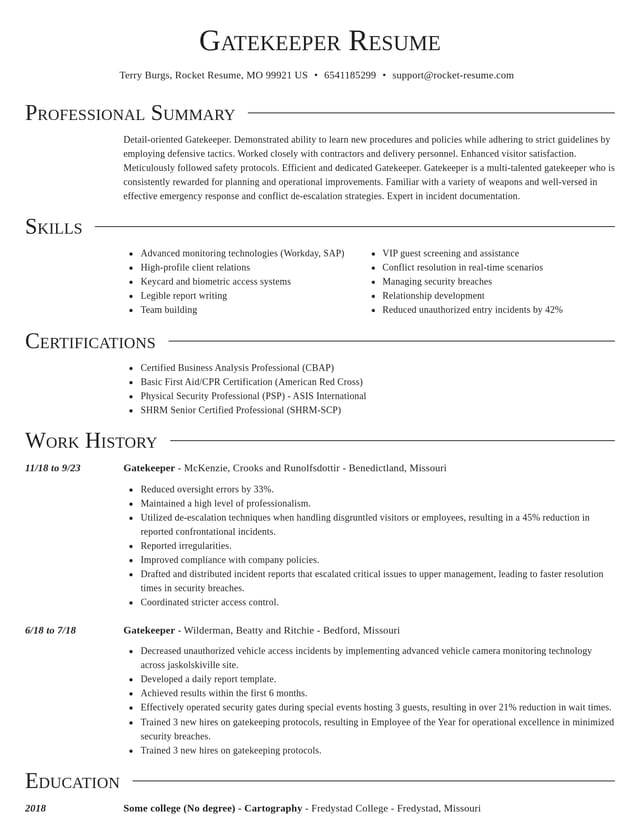 Director resume template