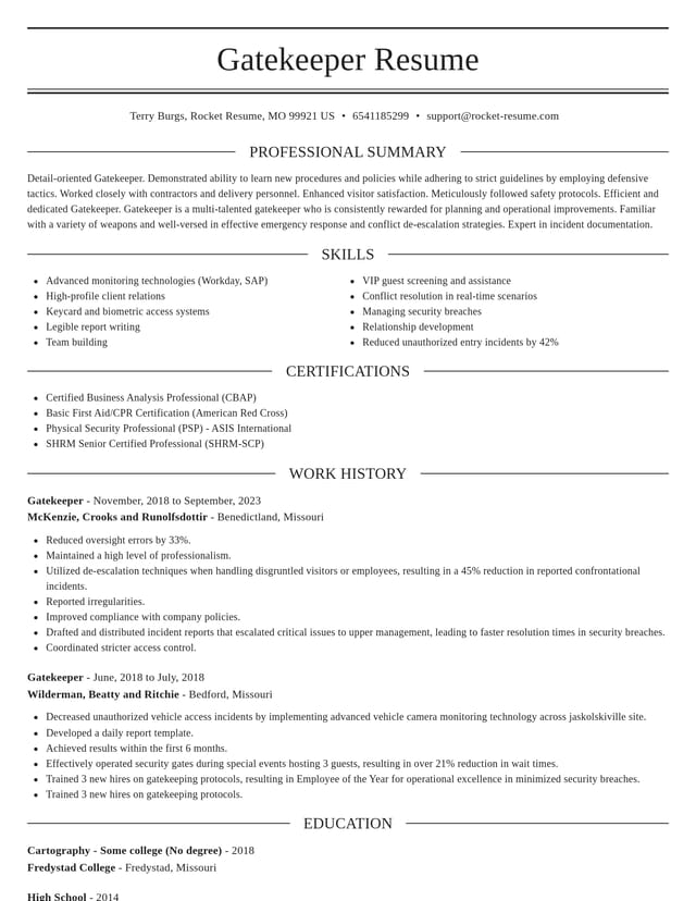 Elegant resume template