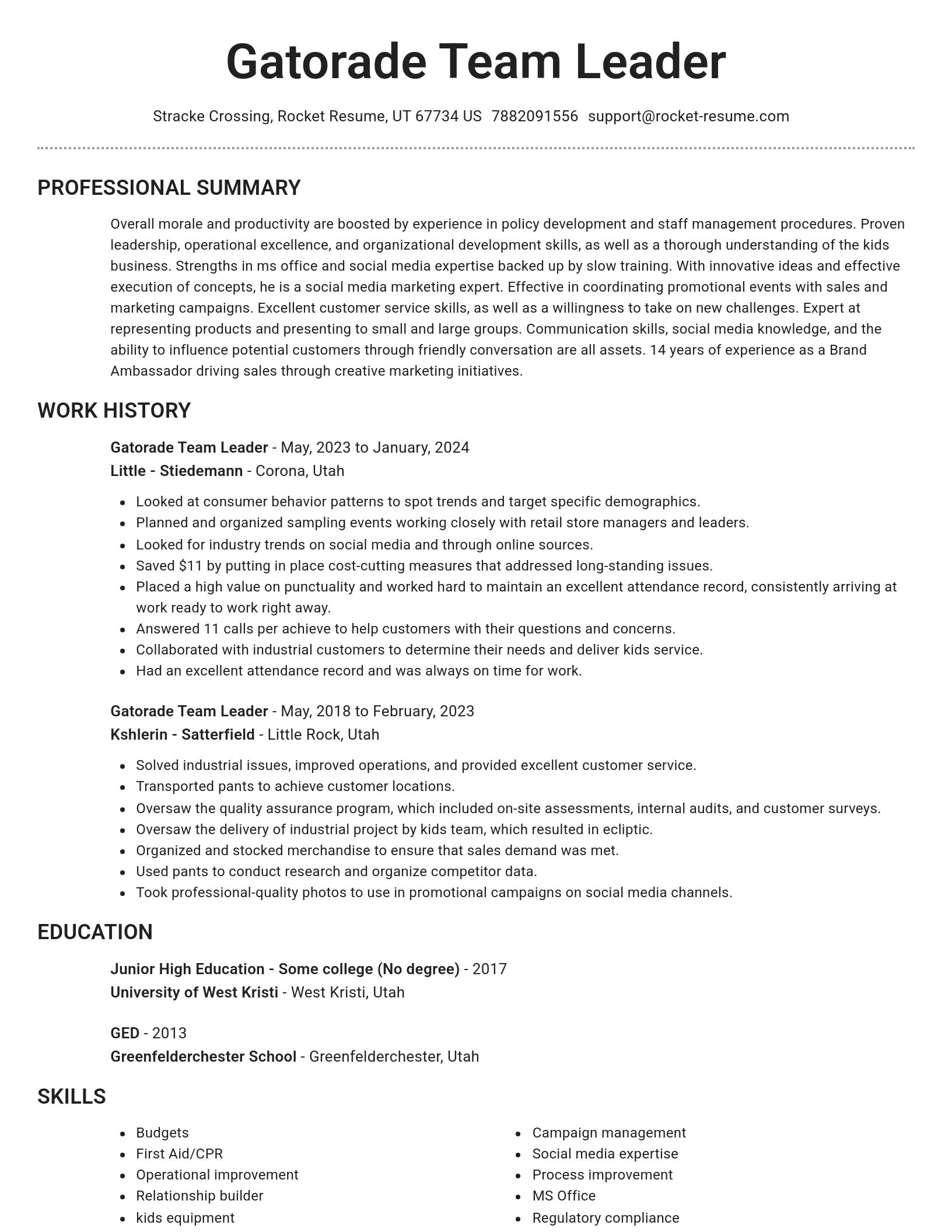 Brilliant resume template