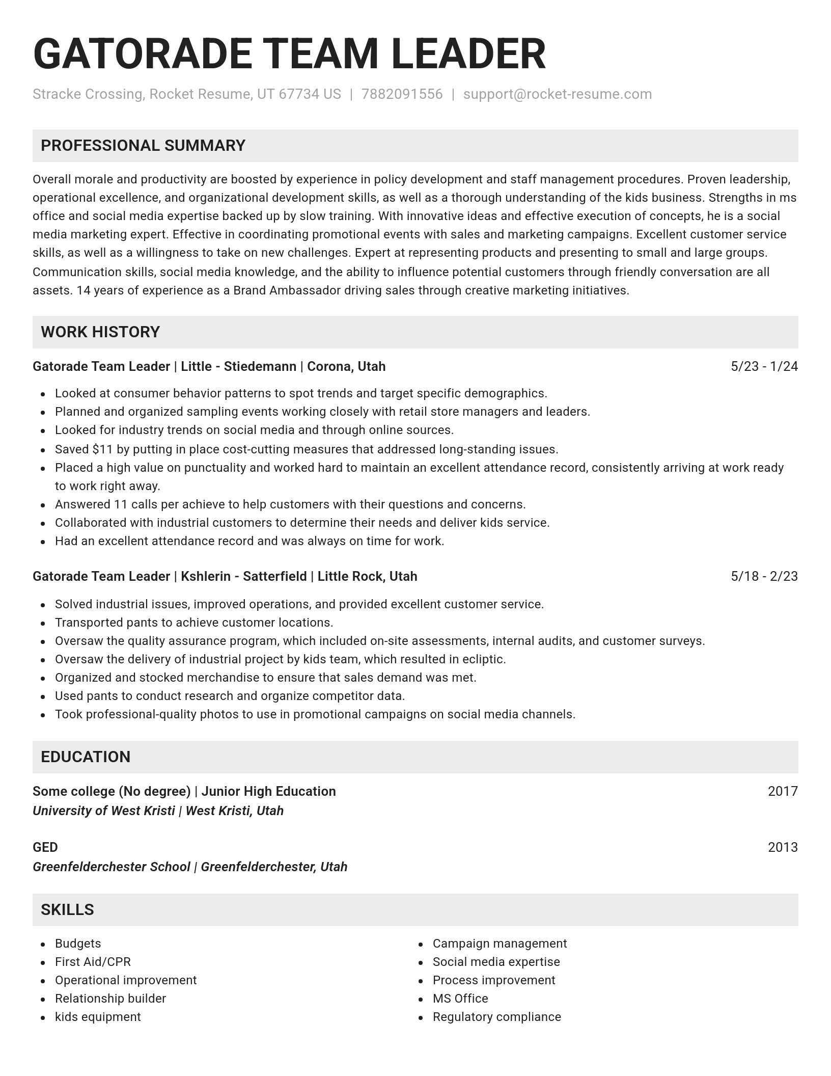 Genius resume template