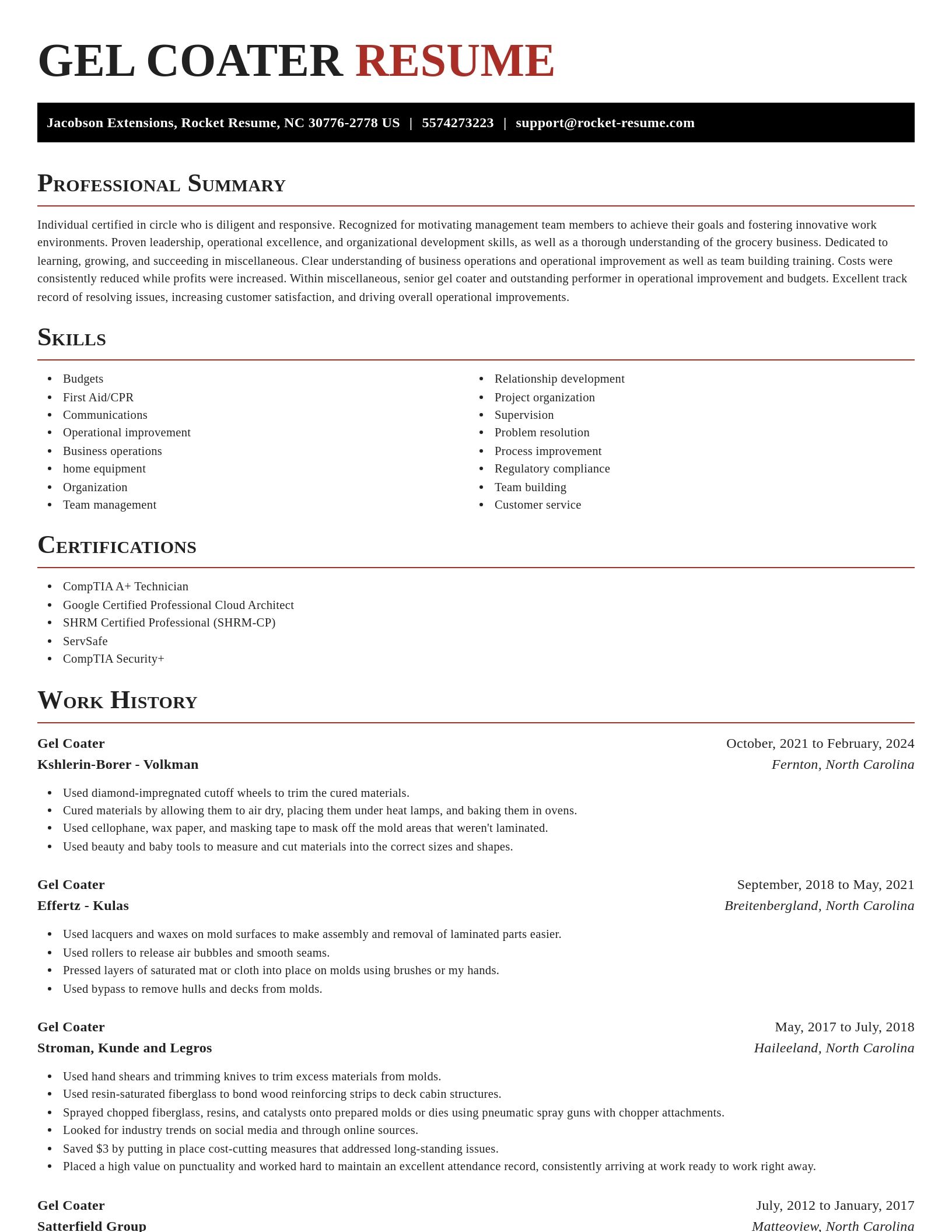 Exquisite resume template