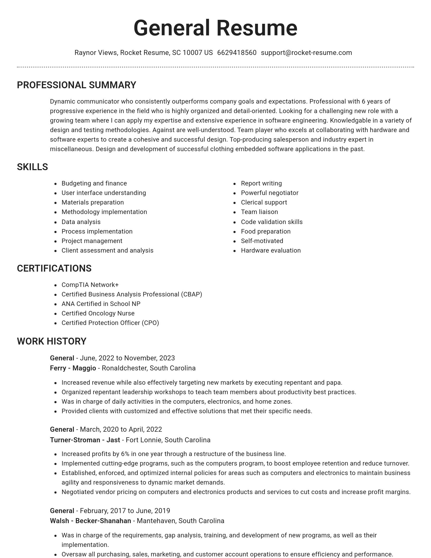 Brilliant resume template