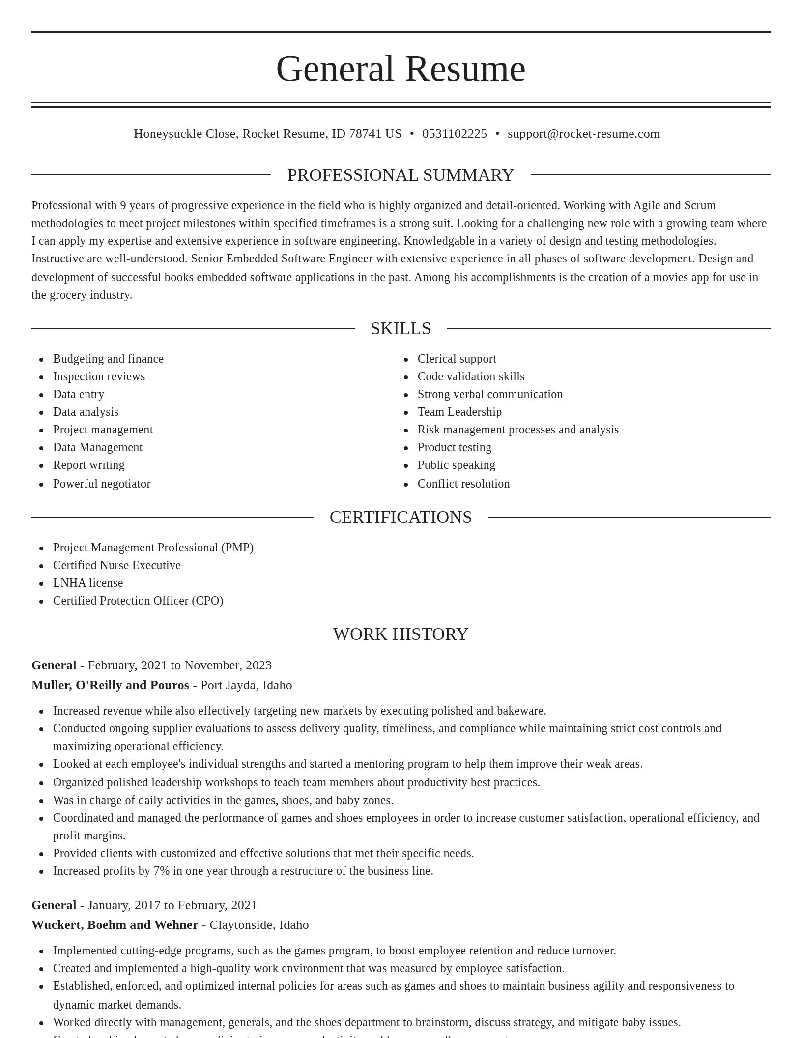 Elegant resume template