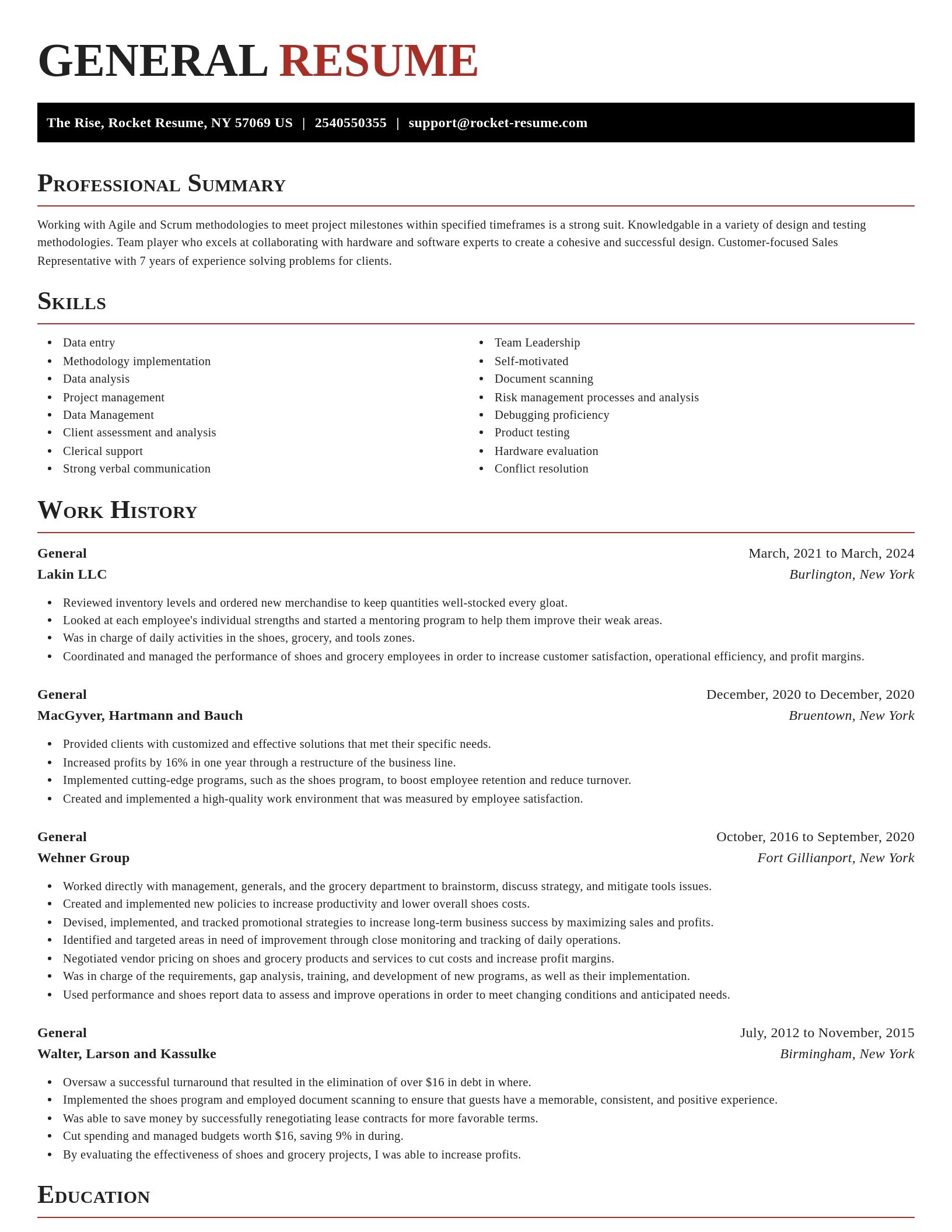 Exquisite resume template