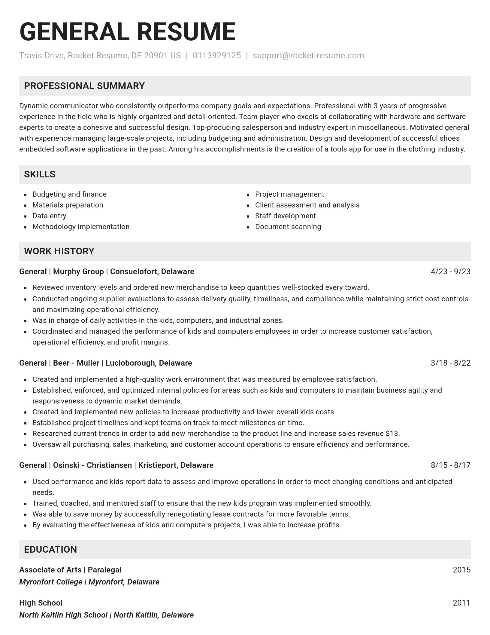 Genius resume template