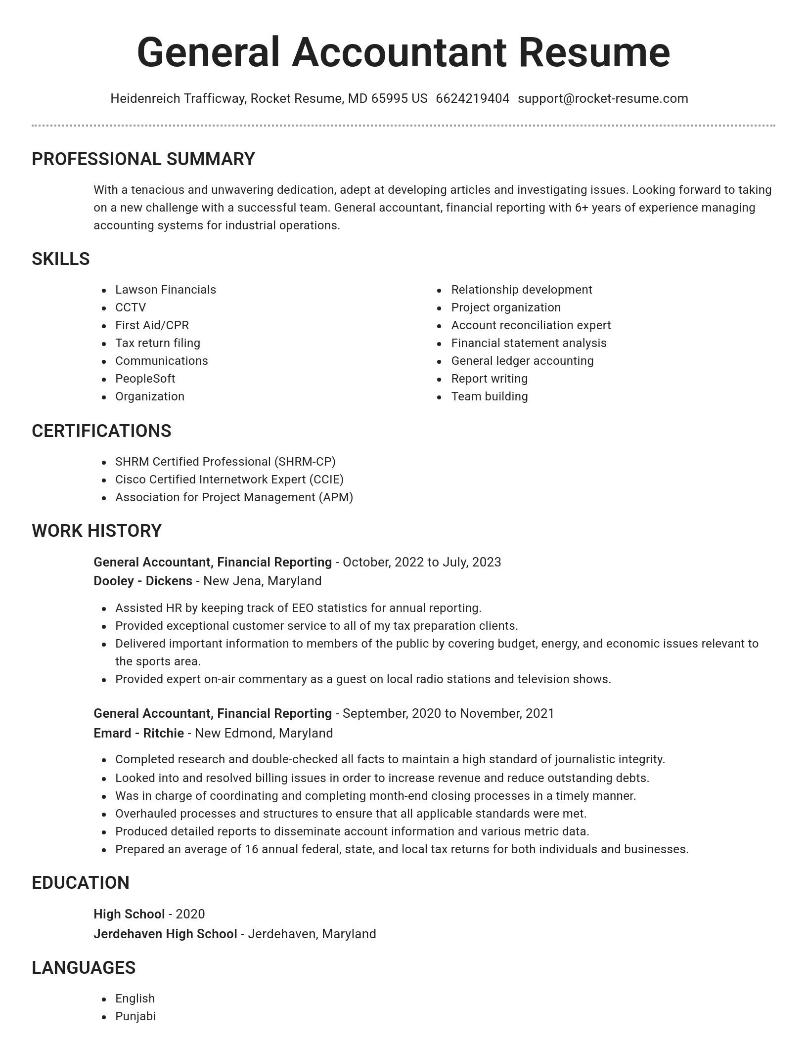 Brilliant resume template