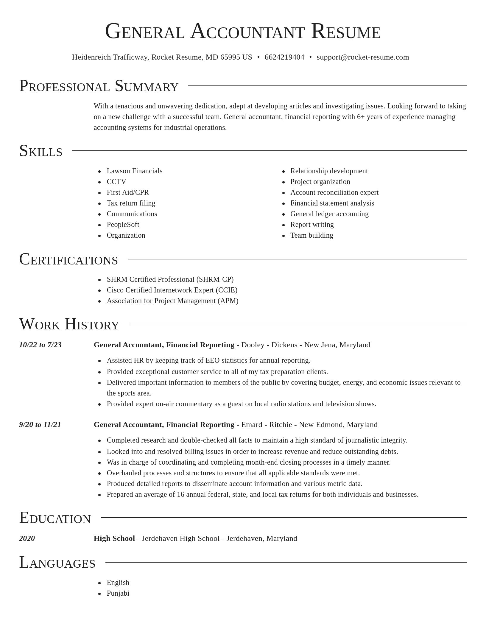 Director resume template