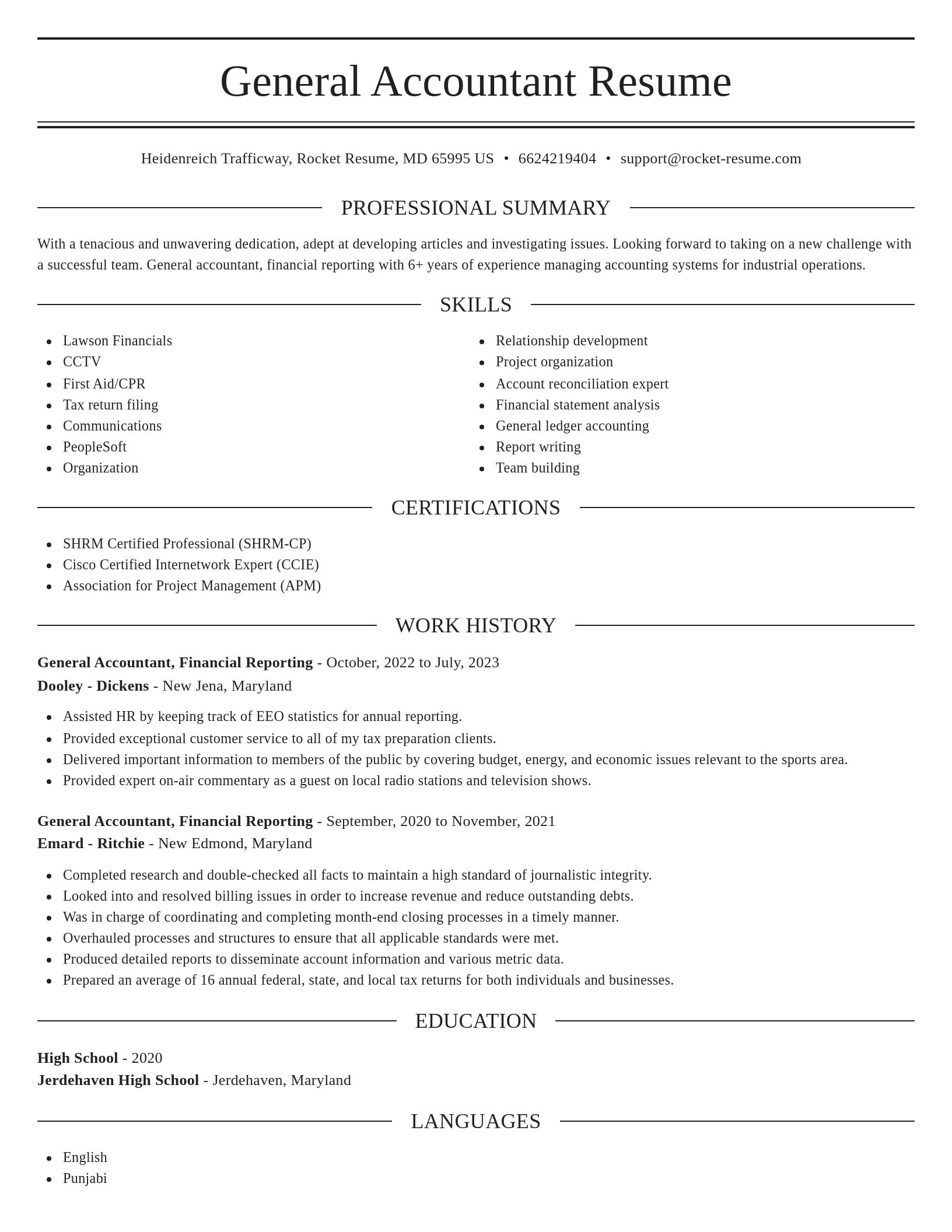 Elegant resume template