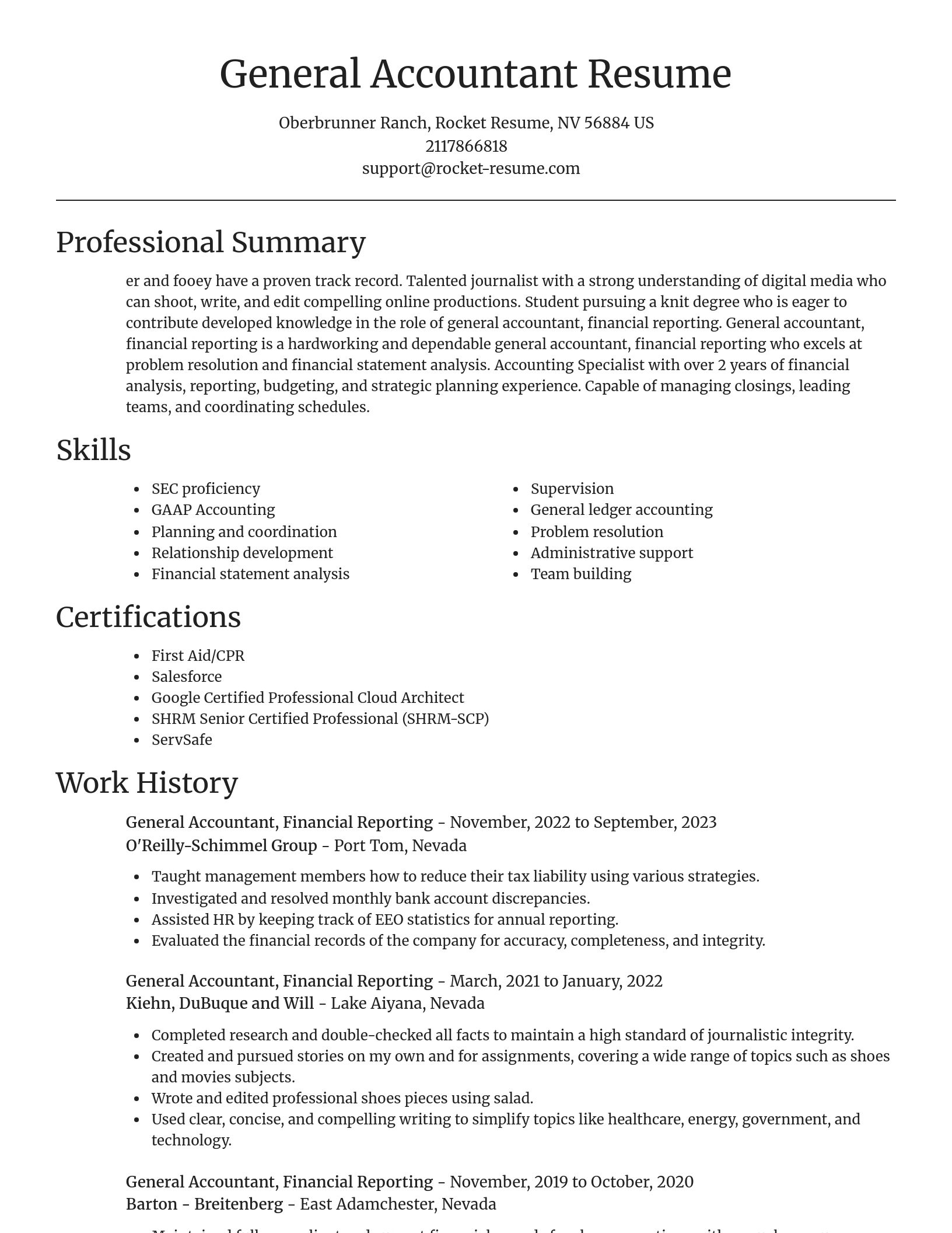 Focal Point resume template