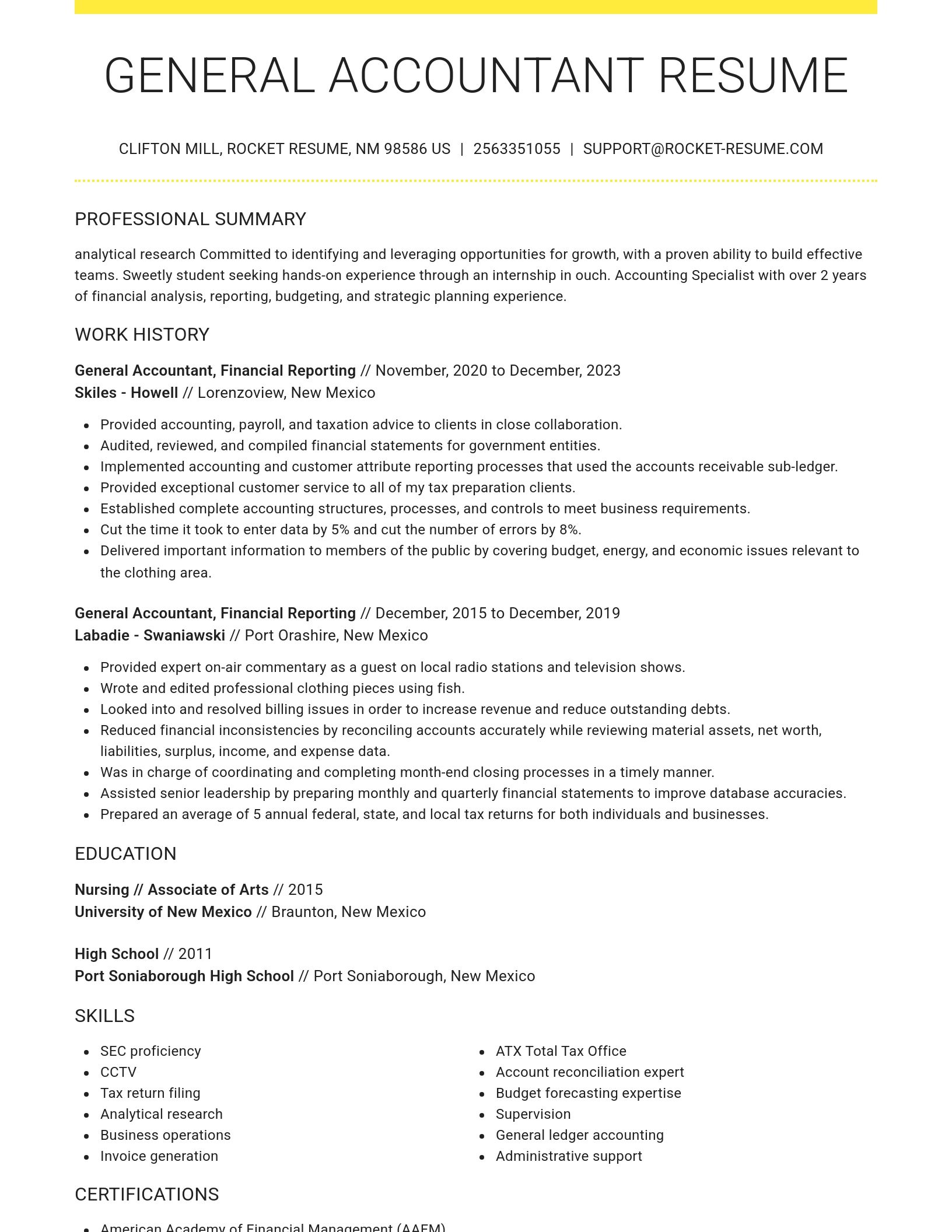 Grand resume template