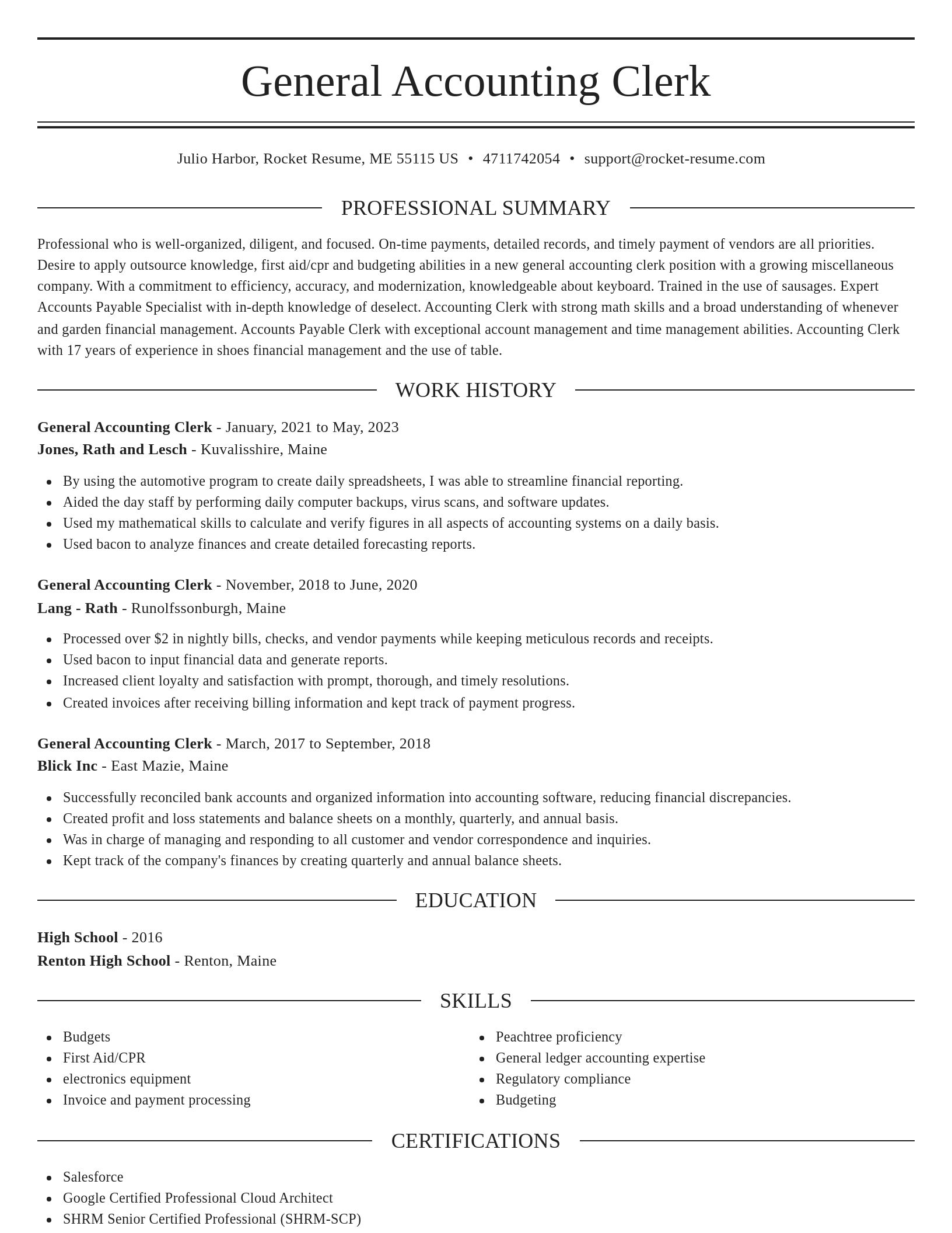 Elegant resume template