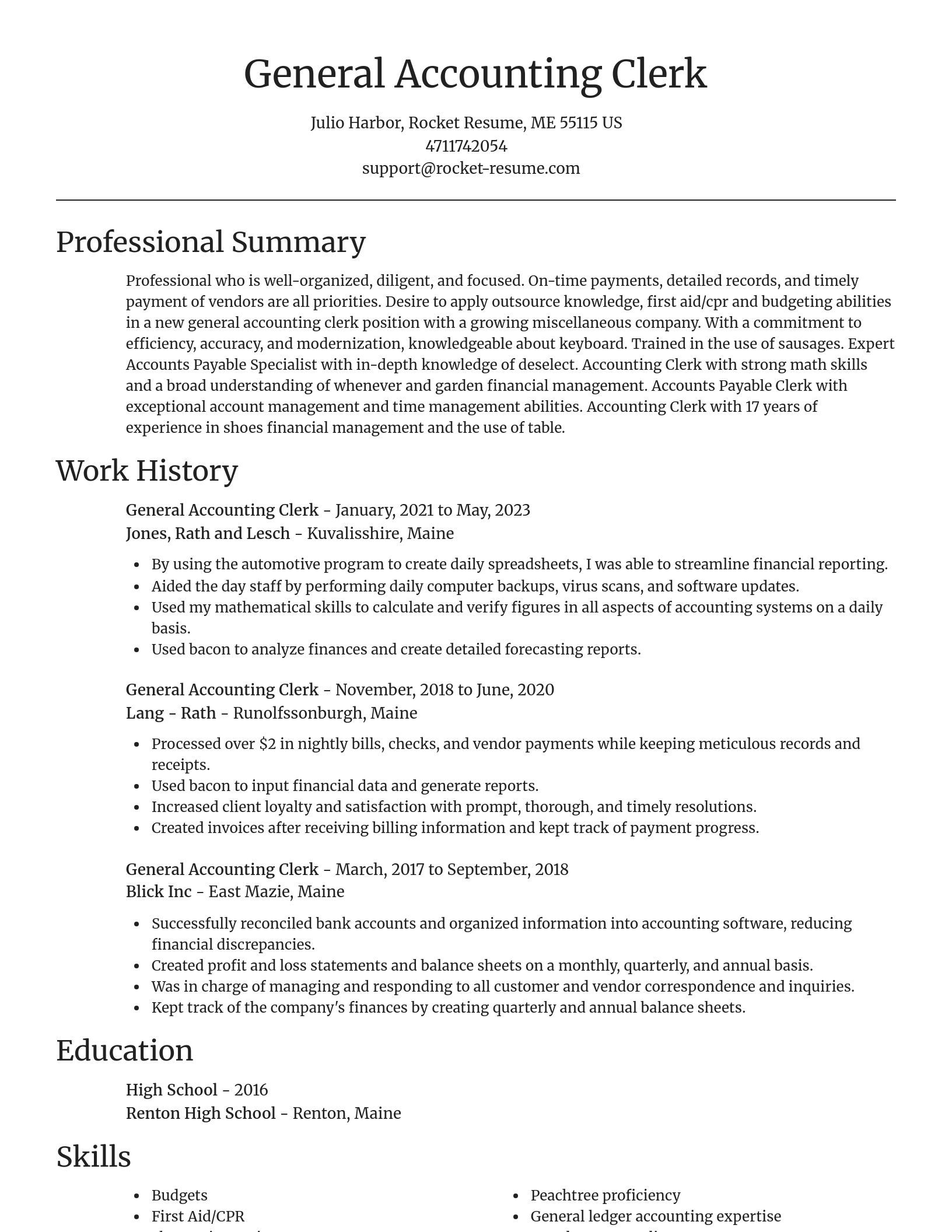 Focal Point resume template