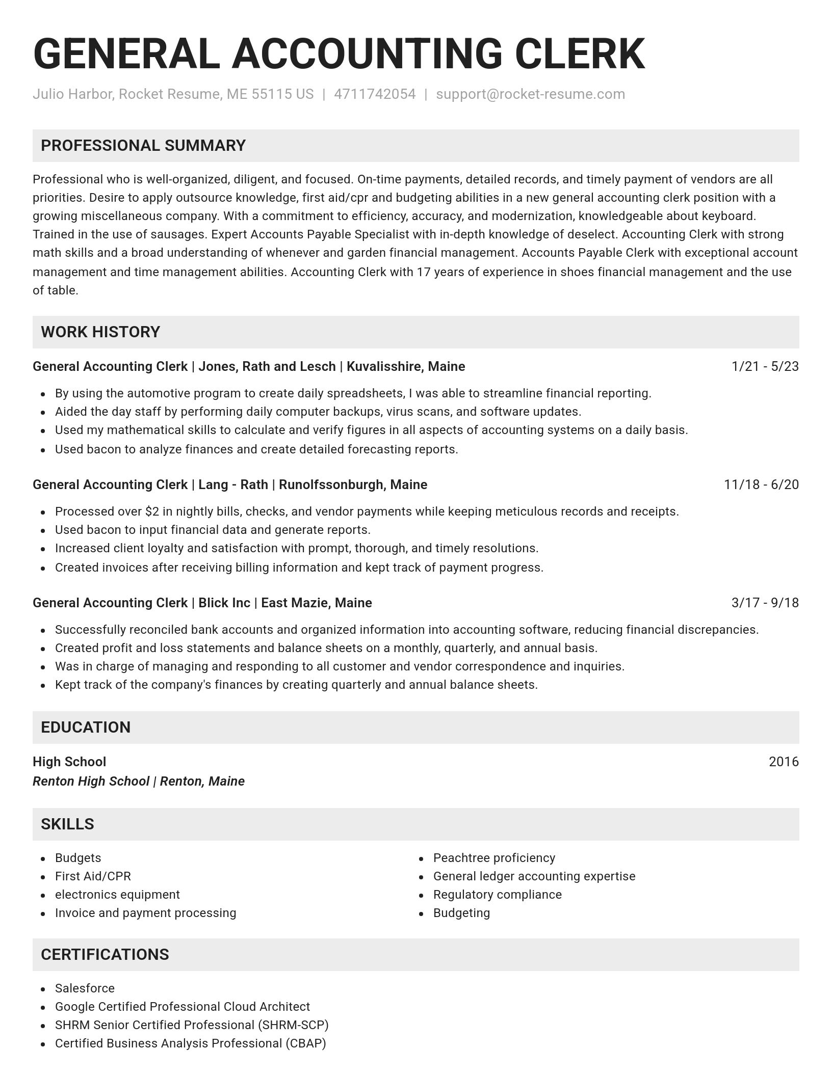 Genius resume template