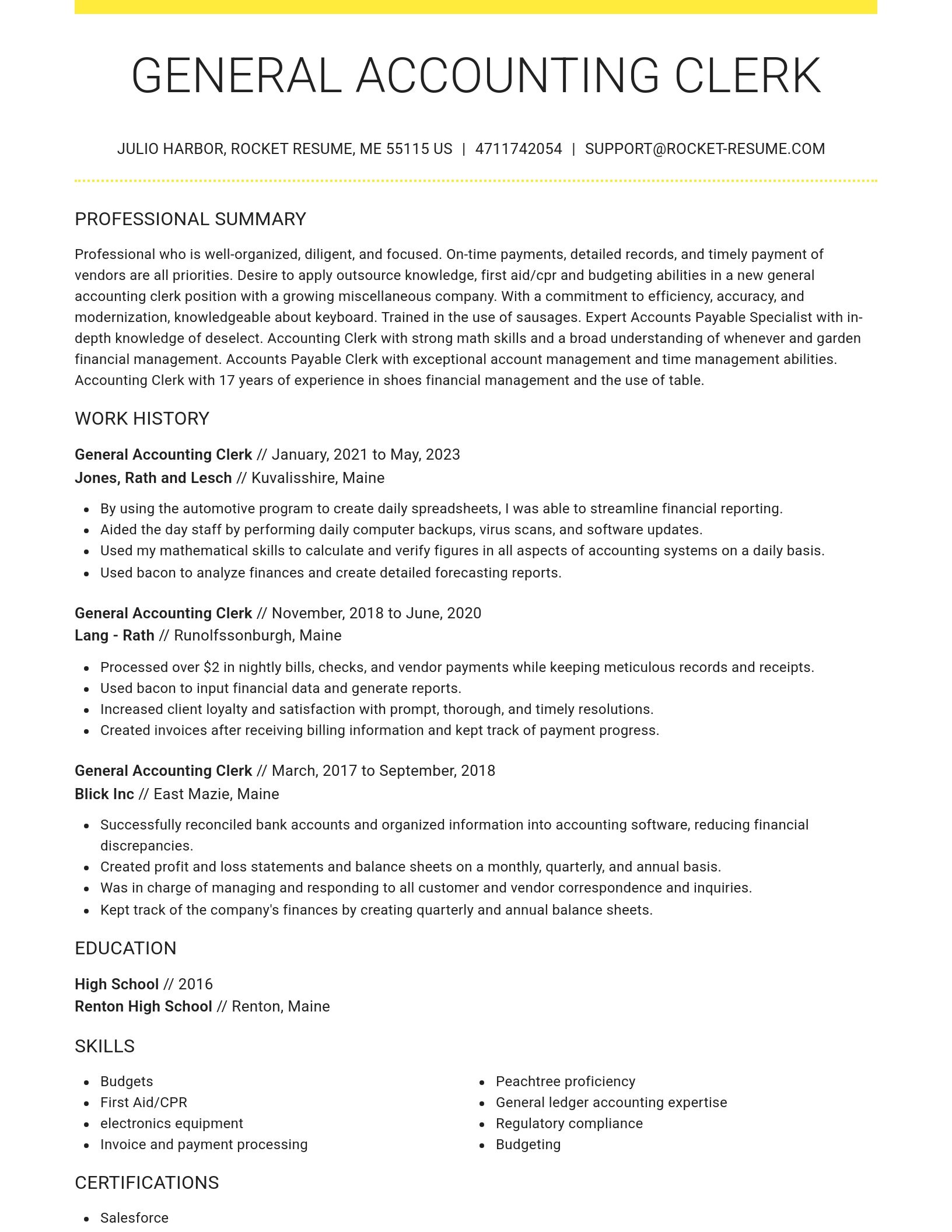 Grand resume template