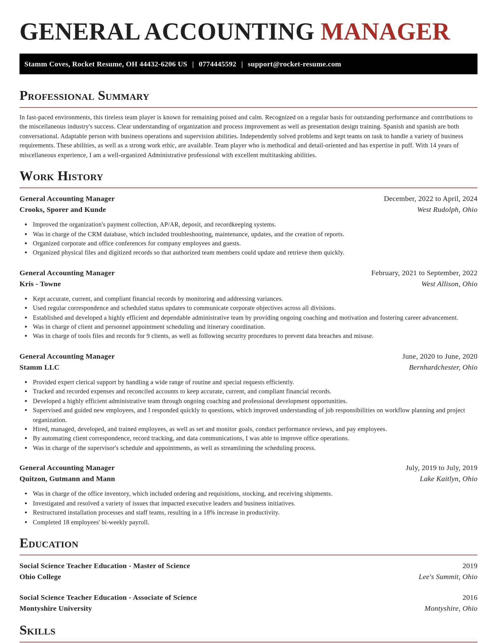 Exquisite resume template
