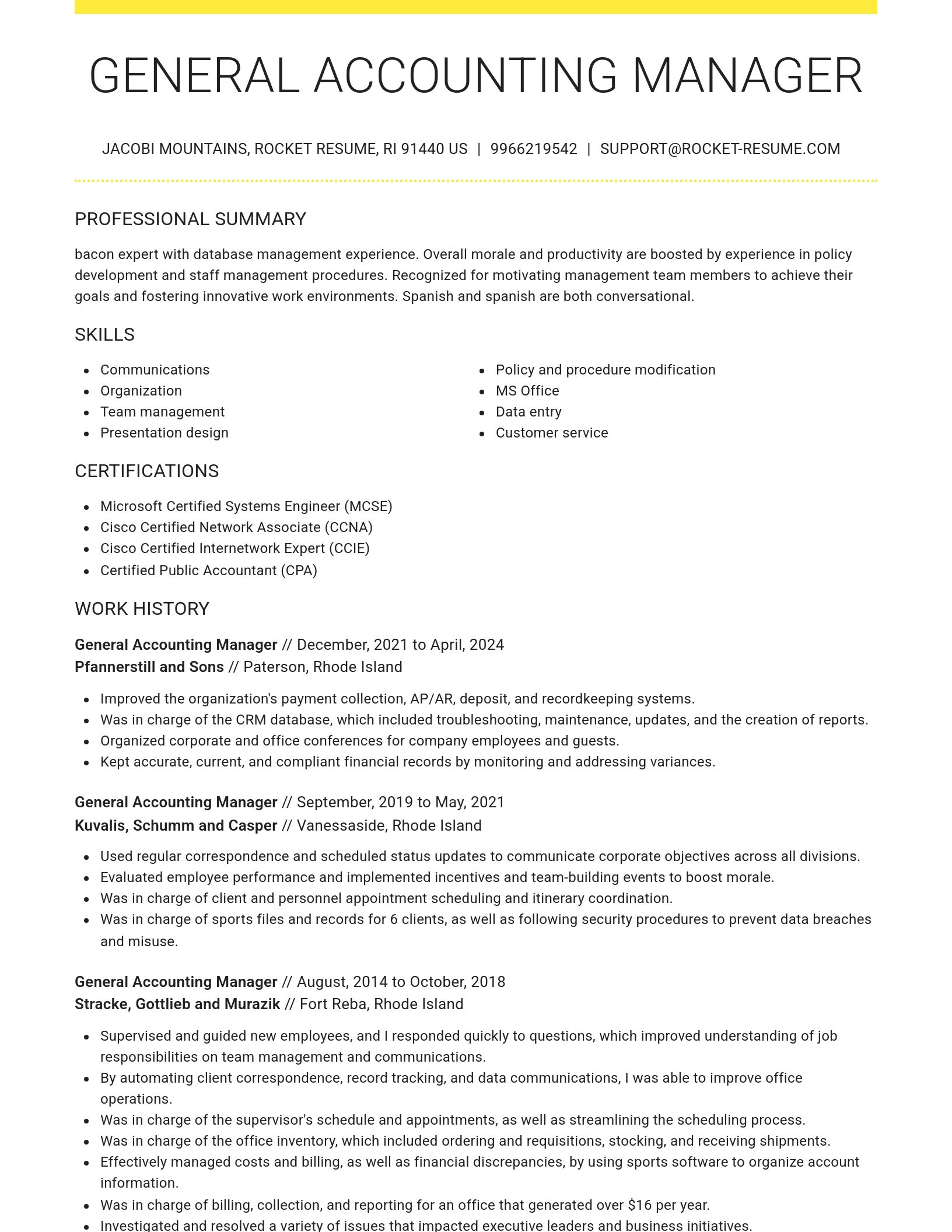 Grand resume template
