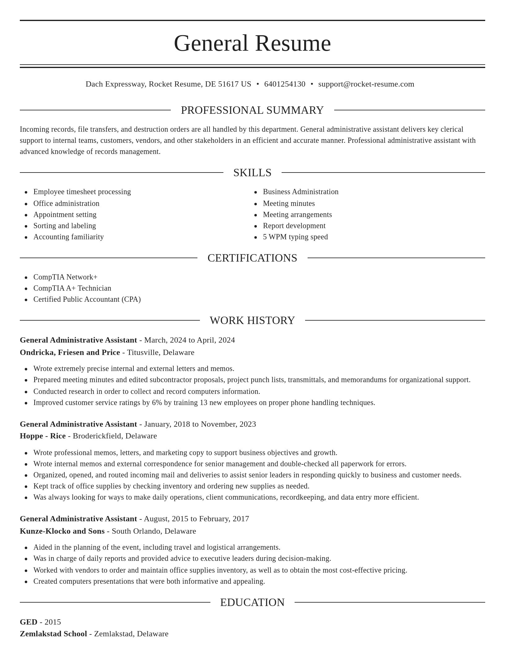 Elegant resume template