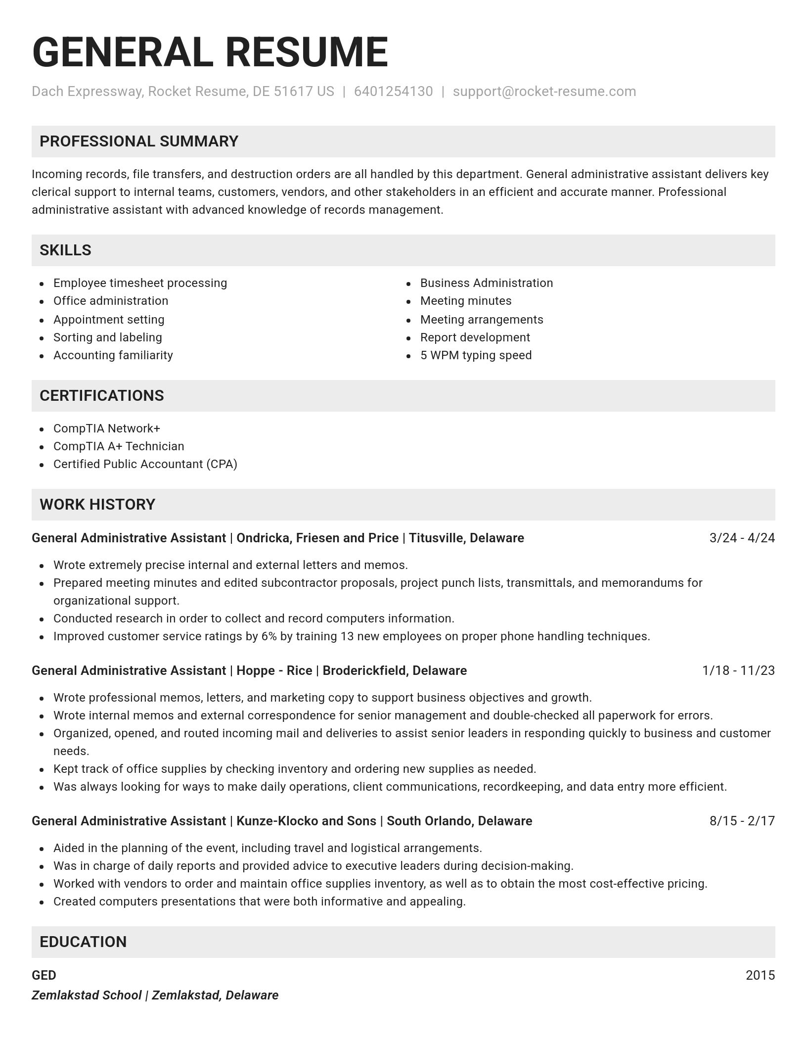 Genius resume template