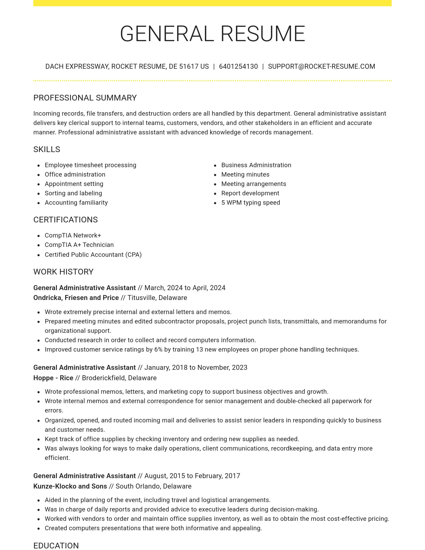 Grand resume template