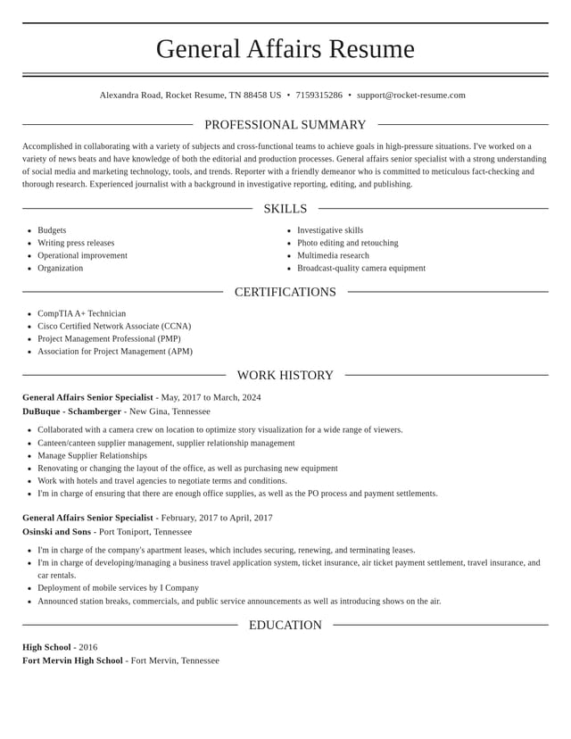 Elegant resume template