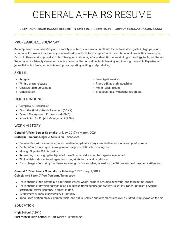 Grand resume template
