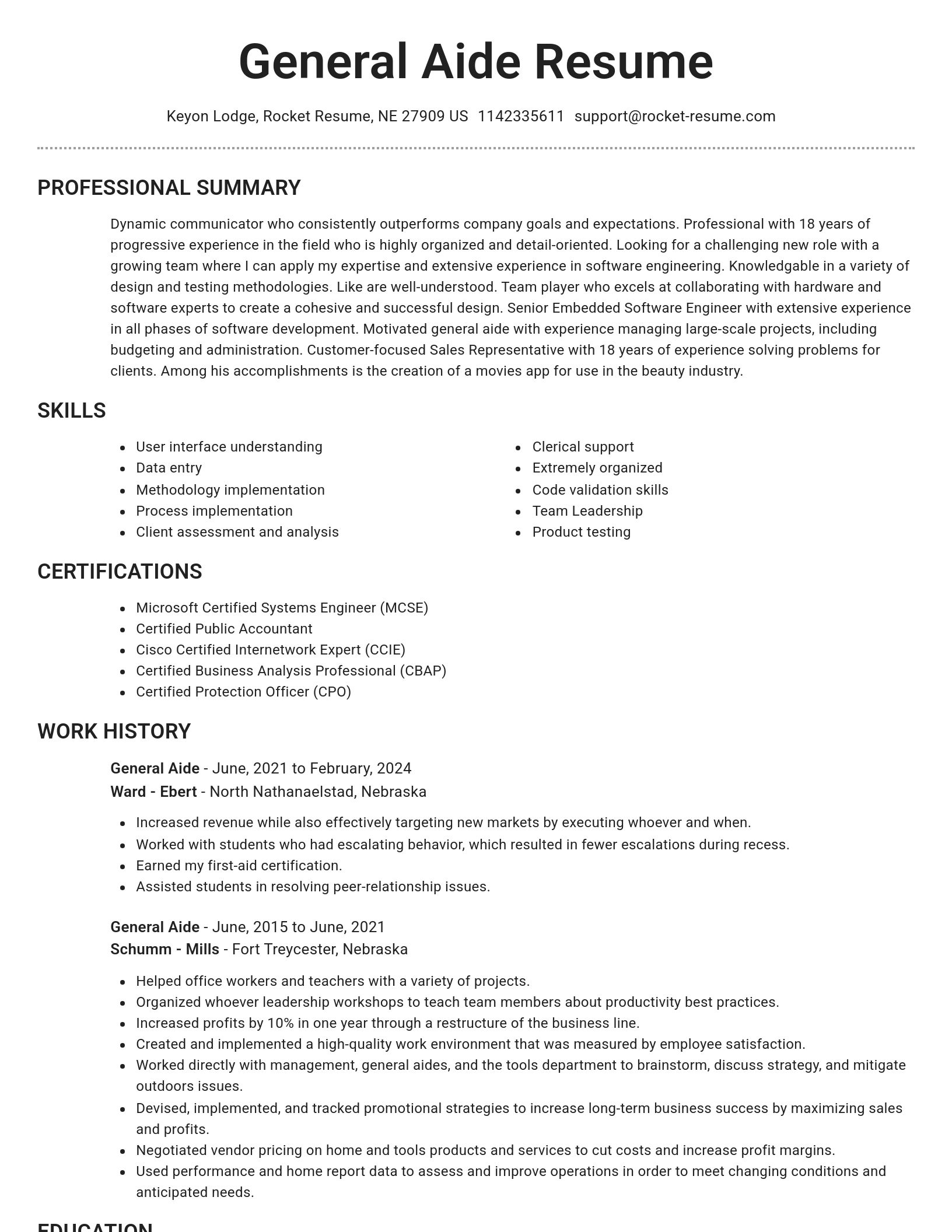 Brilliant resume template