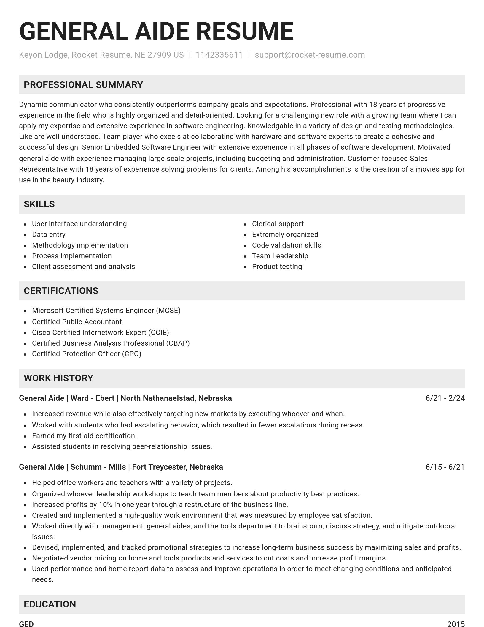 Genius resume template