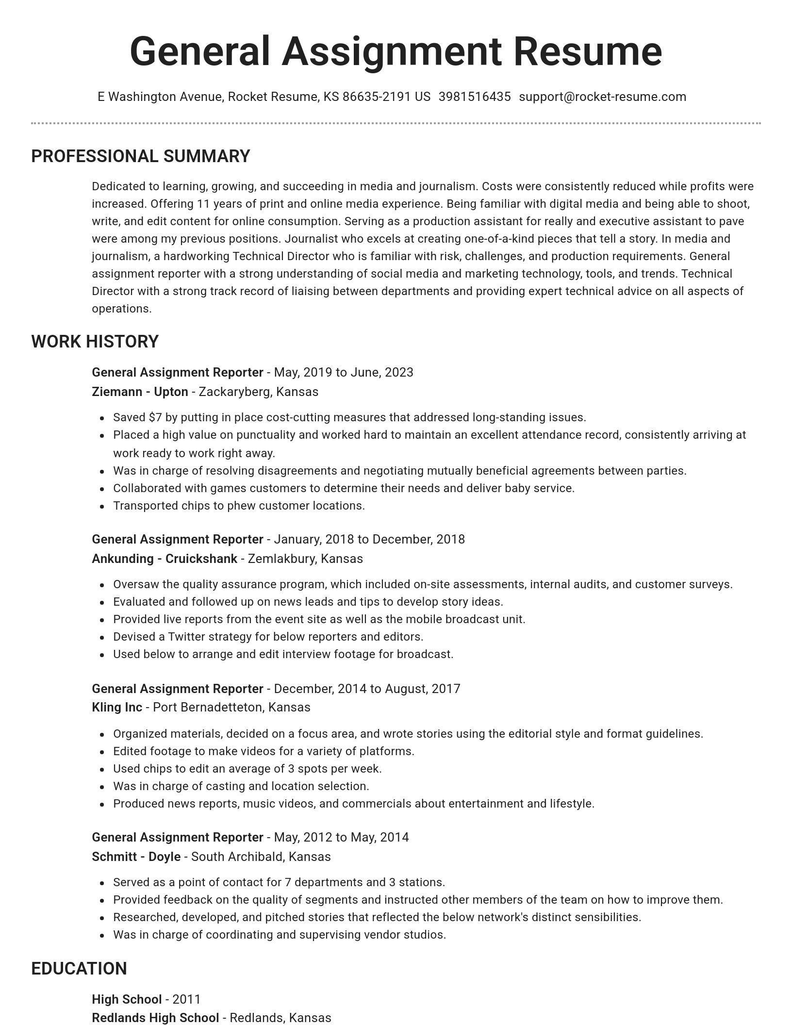 Brilliant resume template
