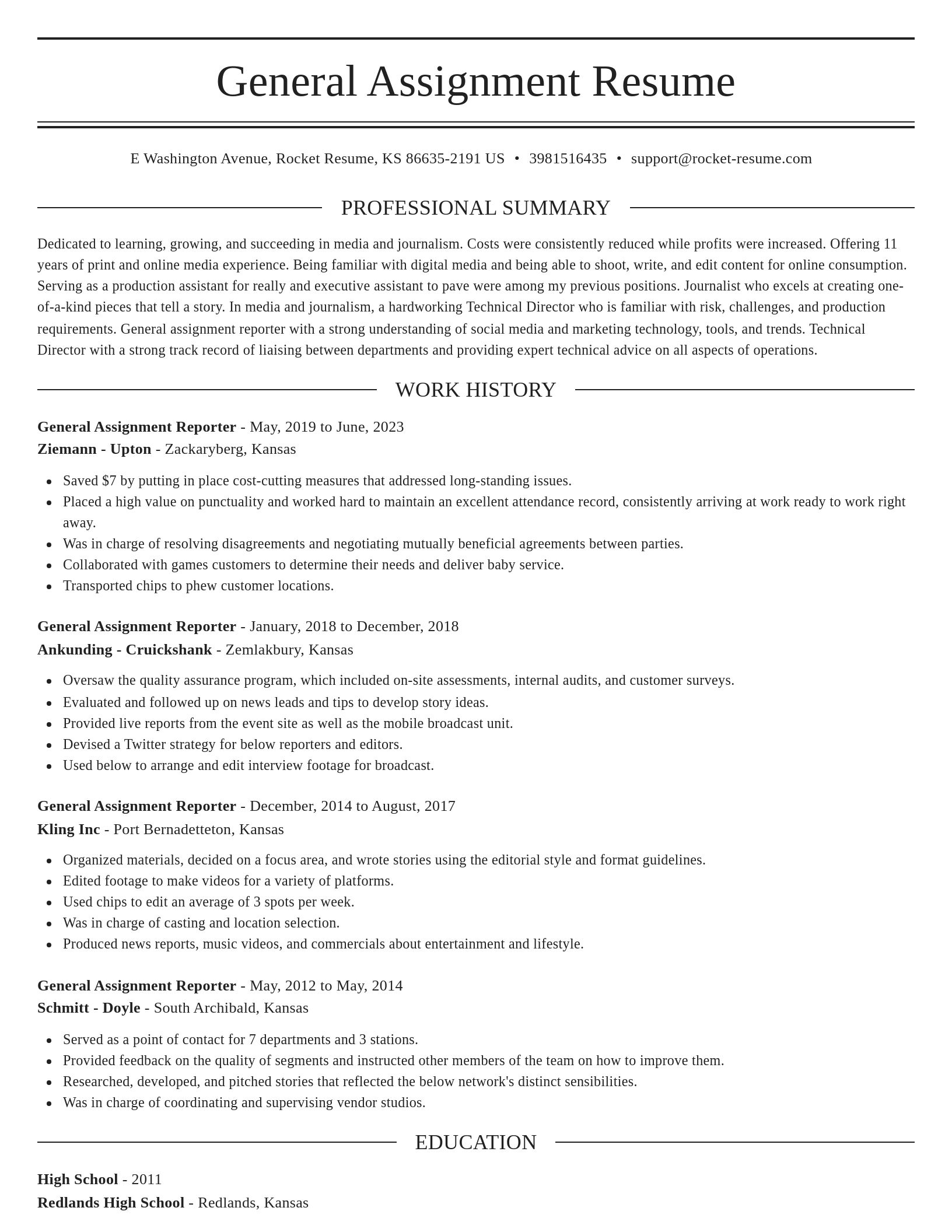Elegant resume template