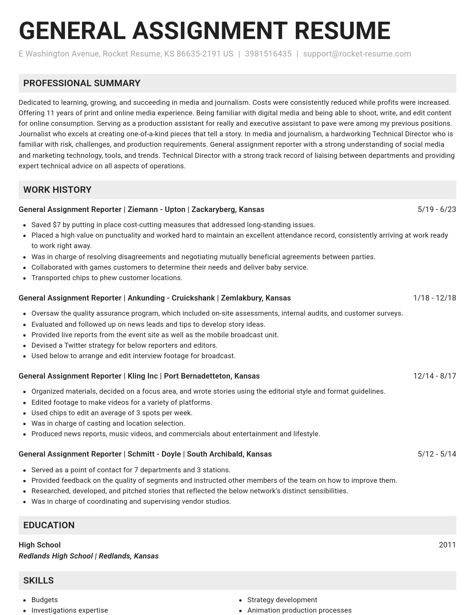 Genius resume template