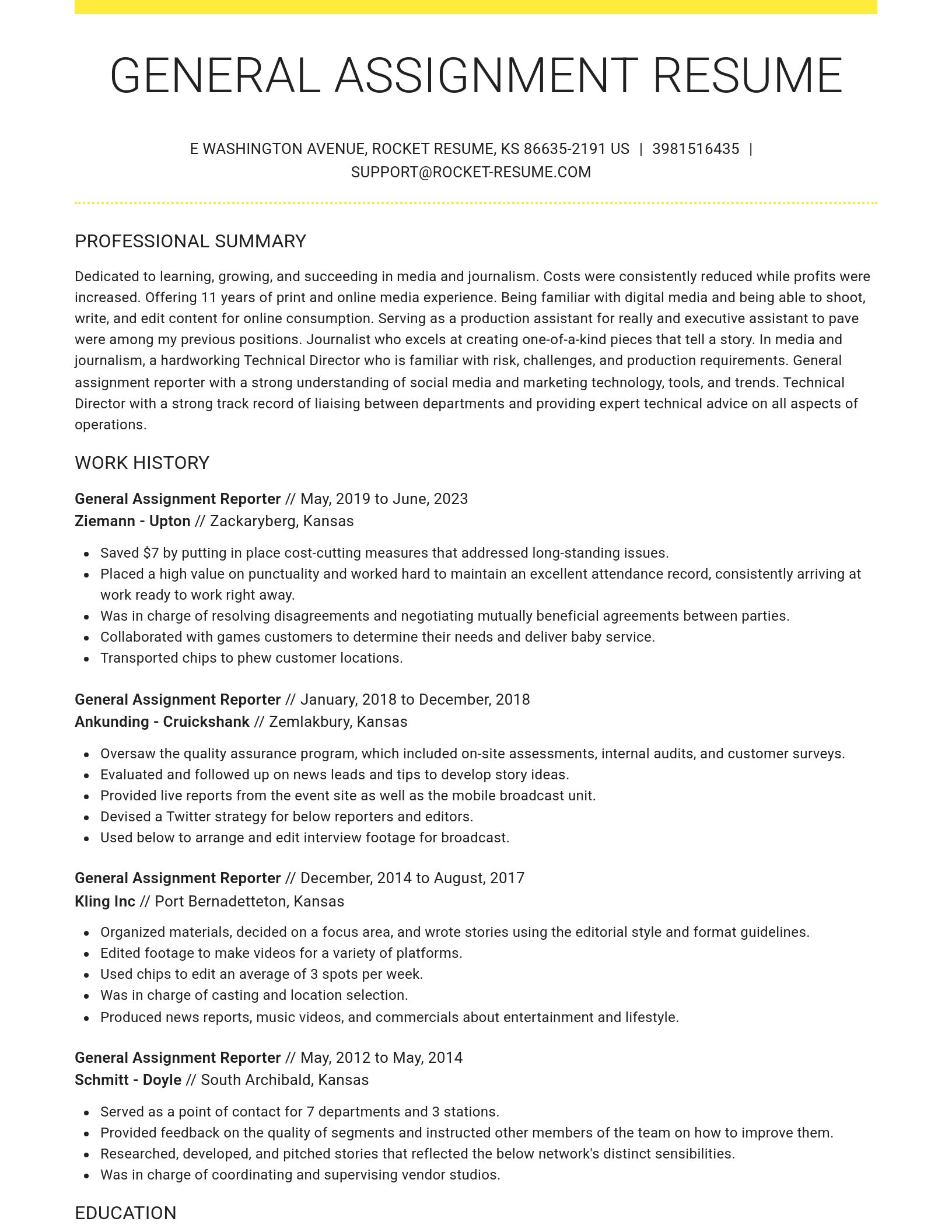 Grand resume template