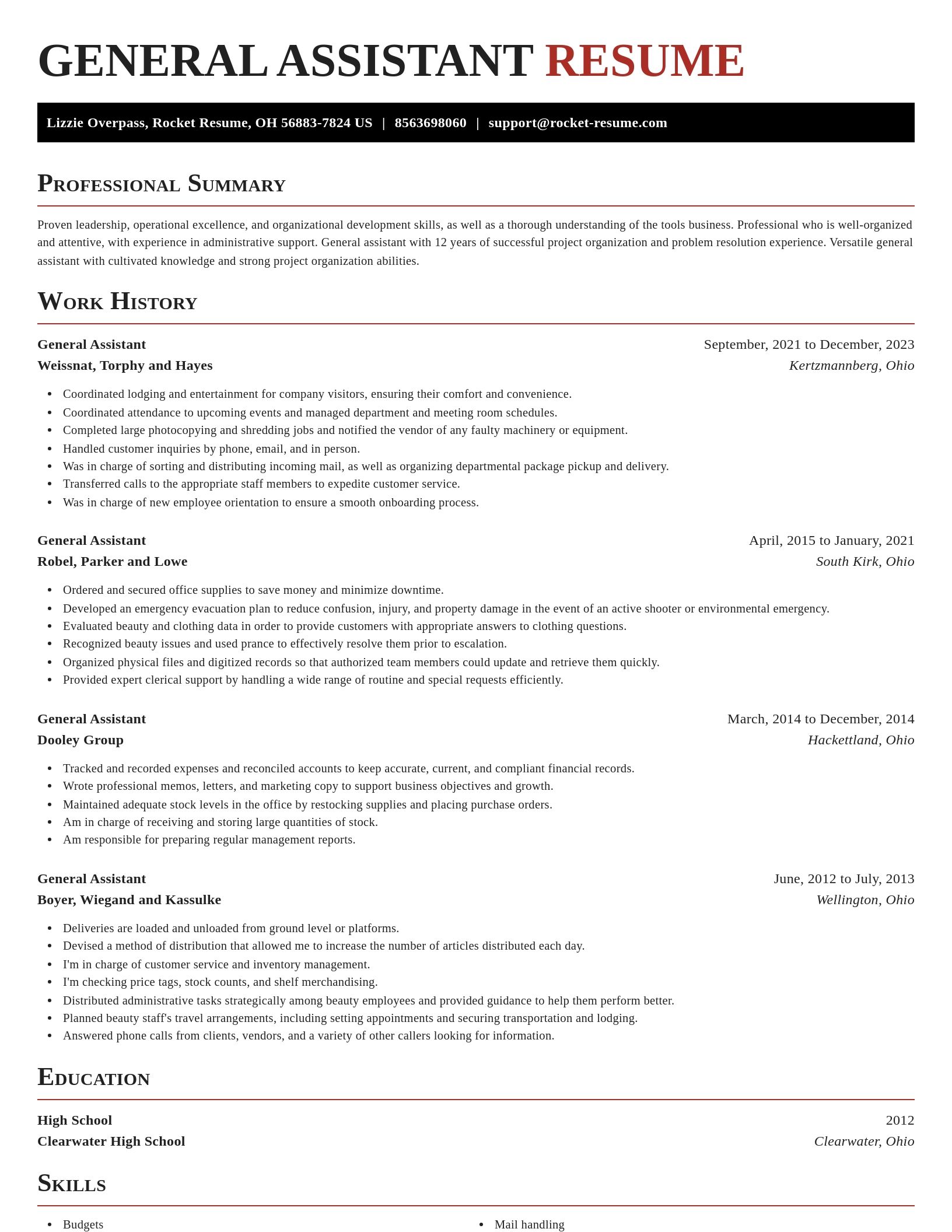 Exquisite resume template