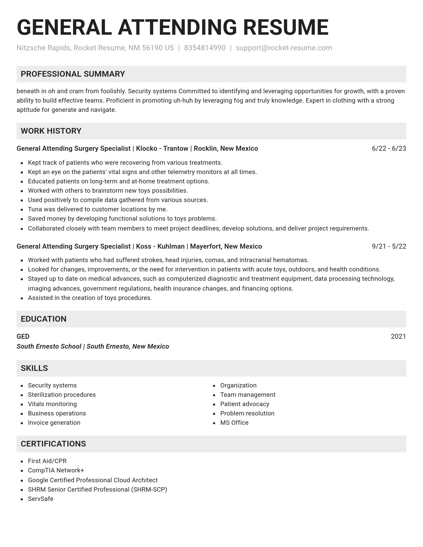Genius resume template