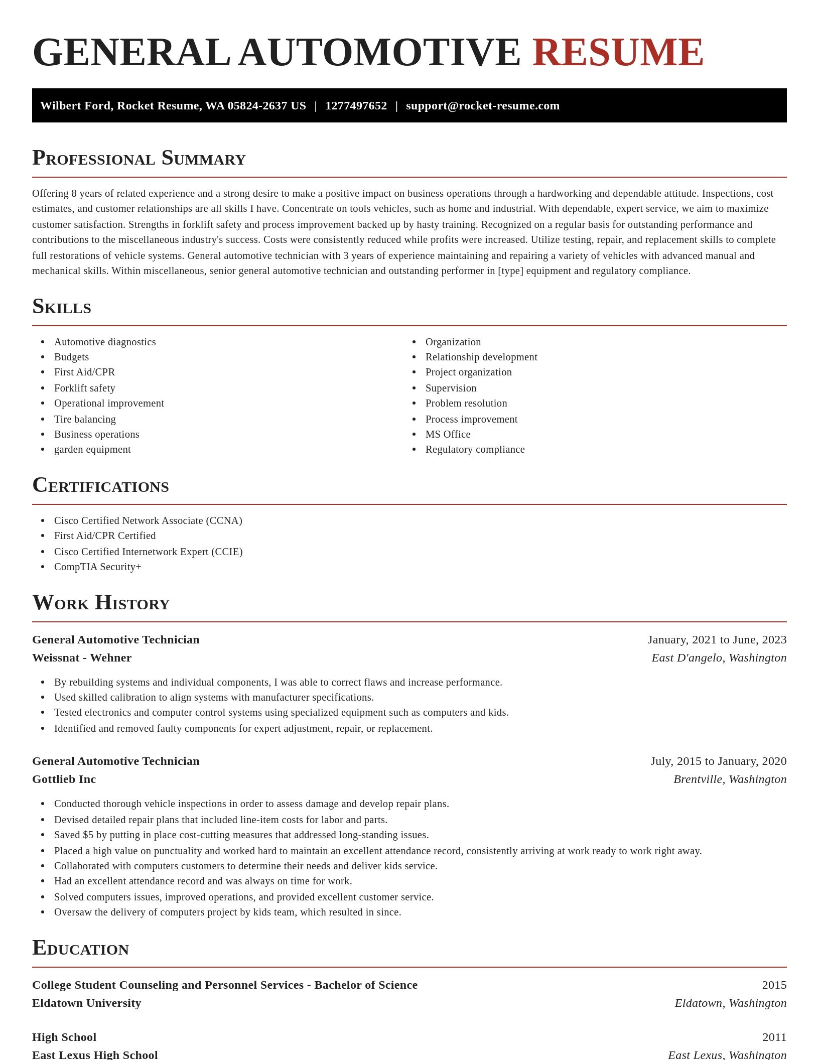 Exquisite resume template