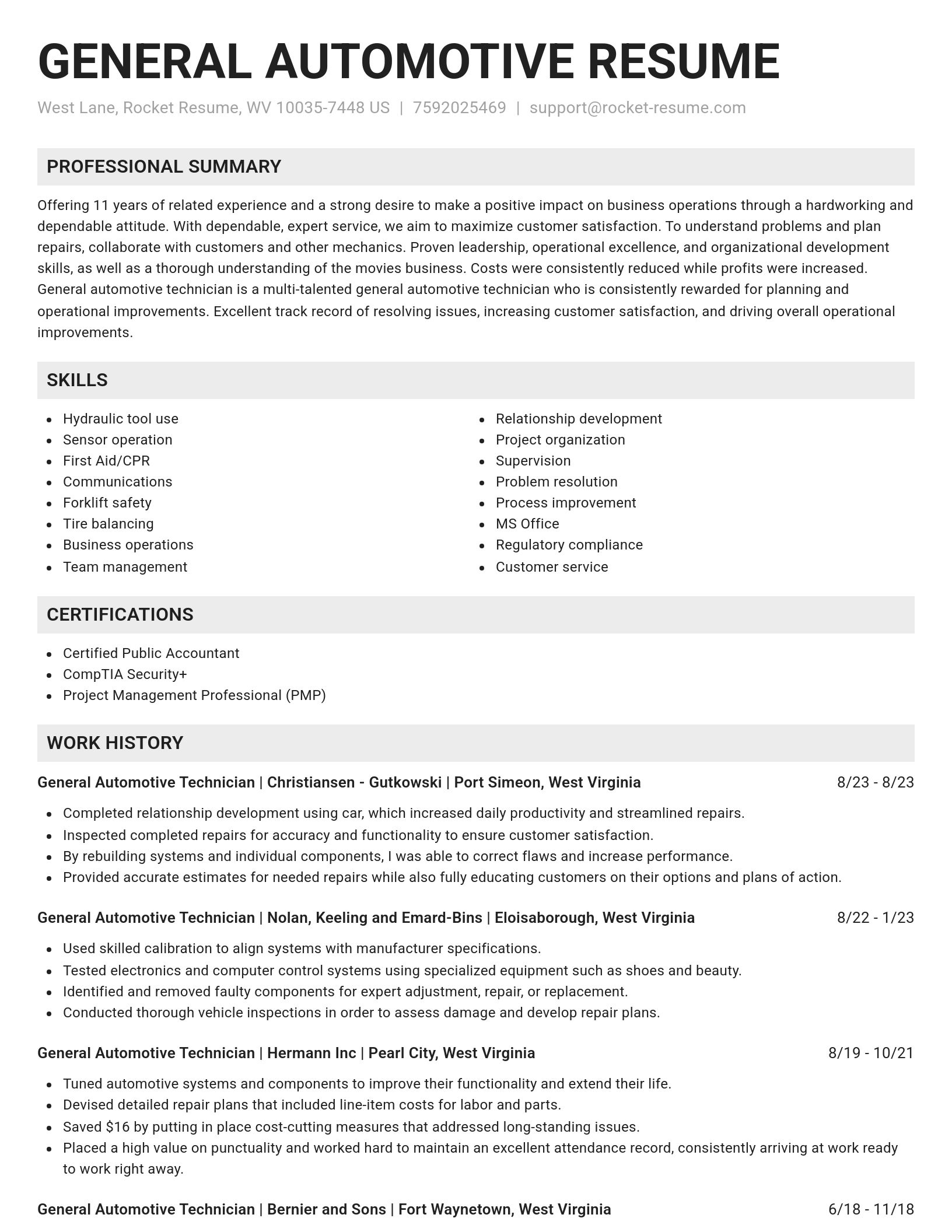 Genius resume template